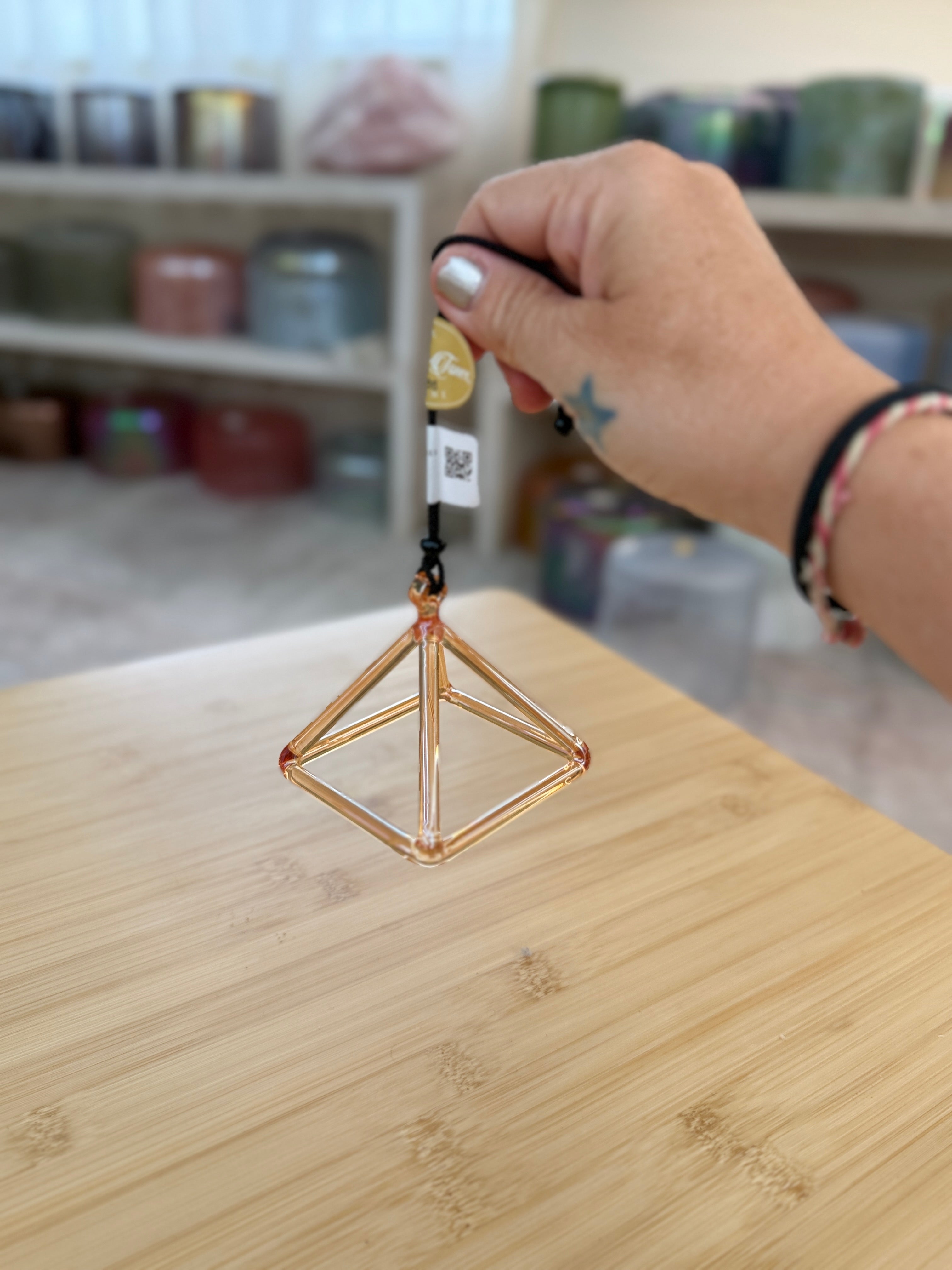 3" D+45 Grandmother 155186 Crystal Tones® Alchemy Singing Pyramid