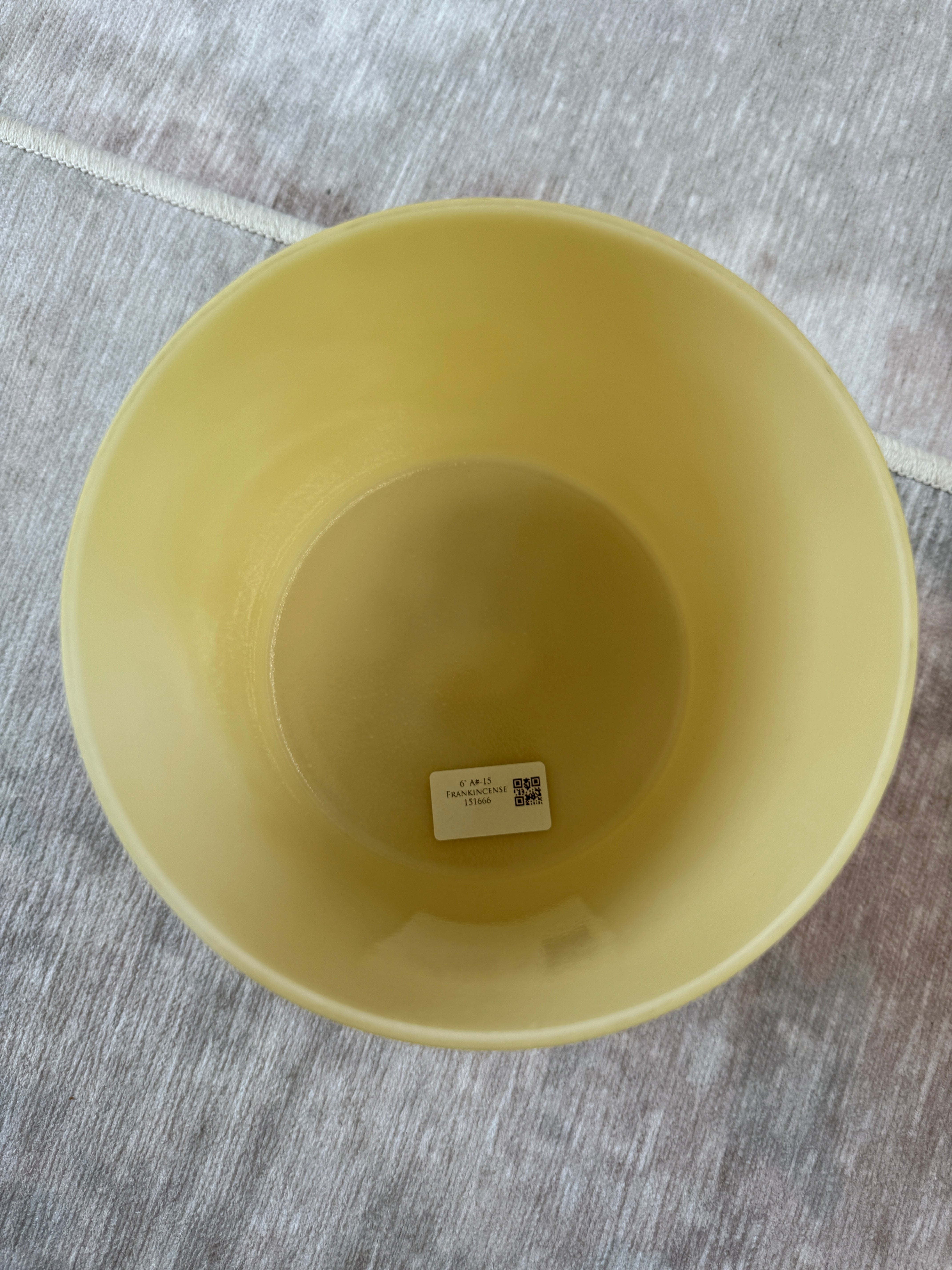 6" A#-15 Frankincense 151666 Crystal Tones® Alchemy Singing Bowl