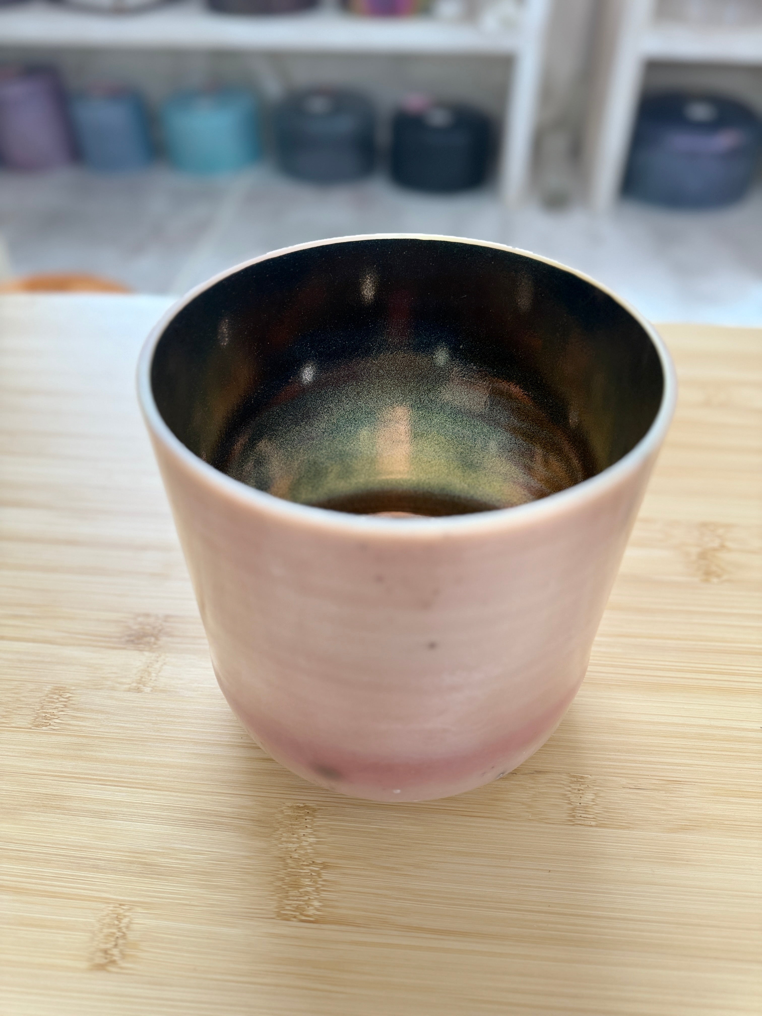 6" A#+20 Monroe-Utah Hot Springs, Tibetan Quartz Copper (Inside), Celestial Rings 159537 Crystal Tones® Alchemy Crystal Bowl