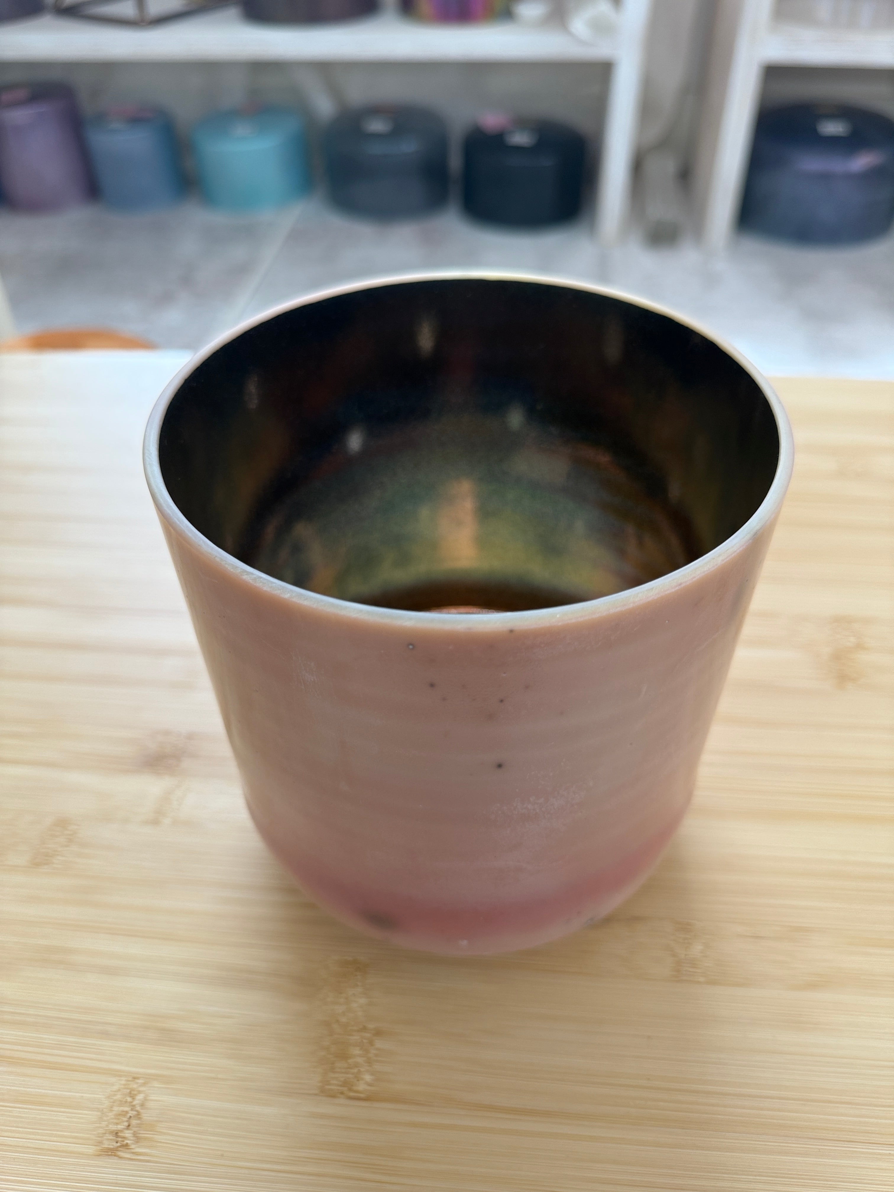 6" A#+20 Monroe-Utah Hot Springs, Tibetan Quartz Copper (Inside), Celestial Rings 159537 Crystal Tones® Alchemy Crystal Bowl