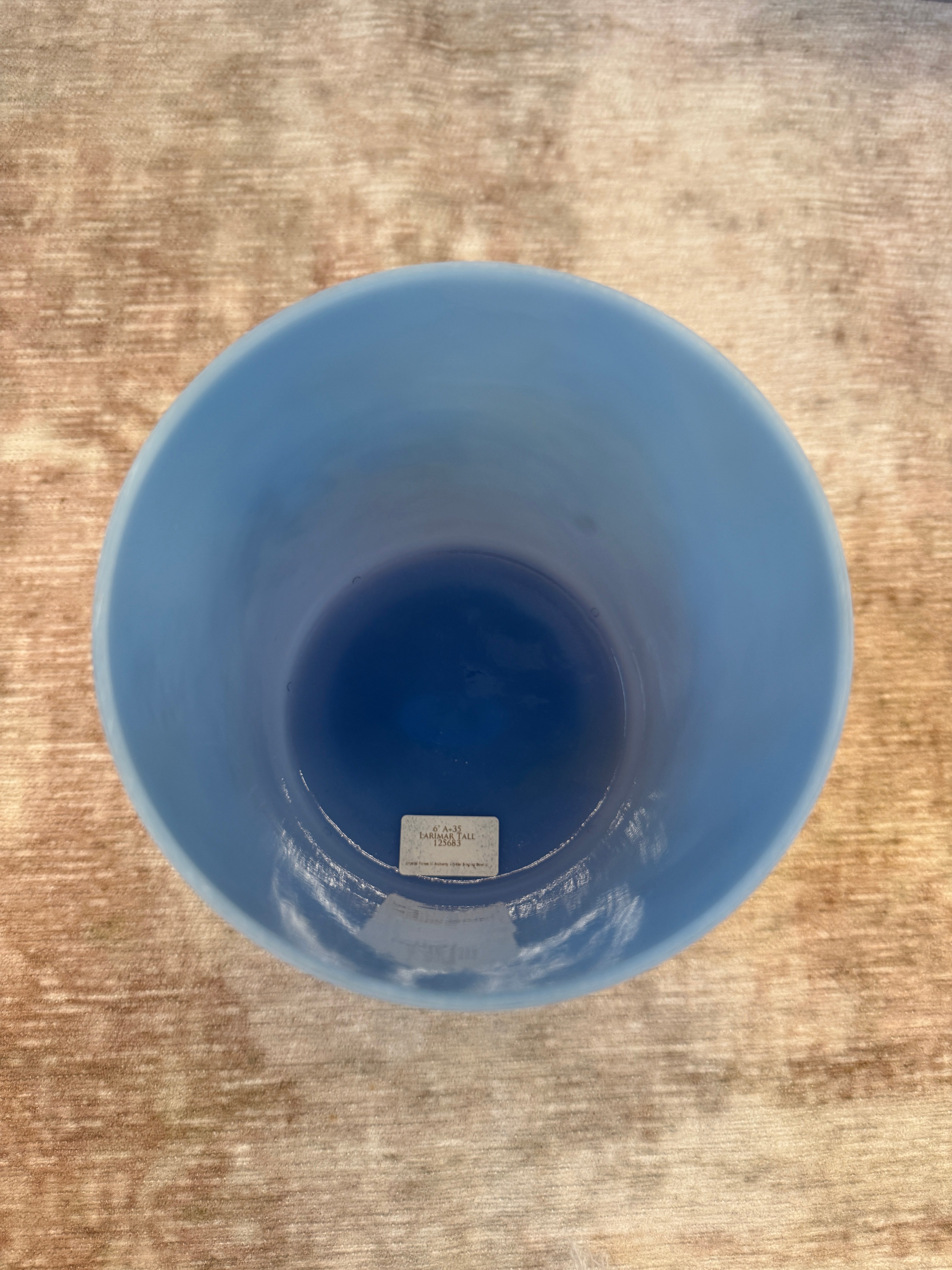 6" A+35 Larimar 125683 Crystal Tones® Alchemy Singing Tall Bowl