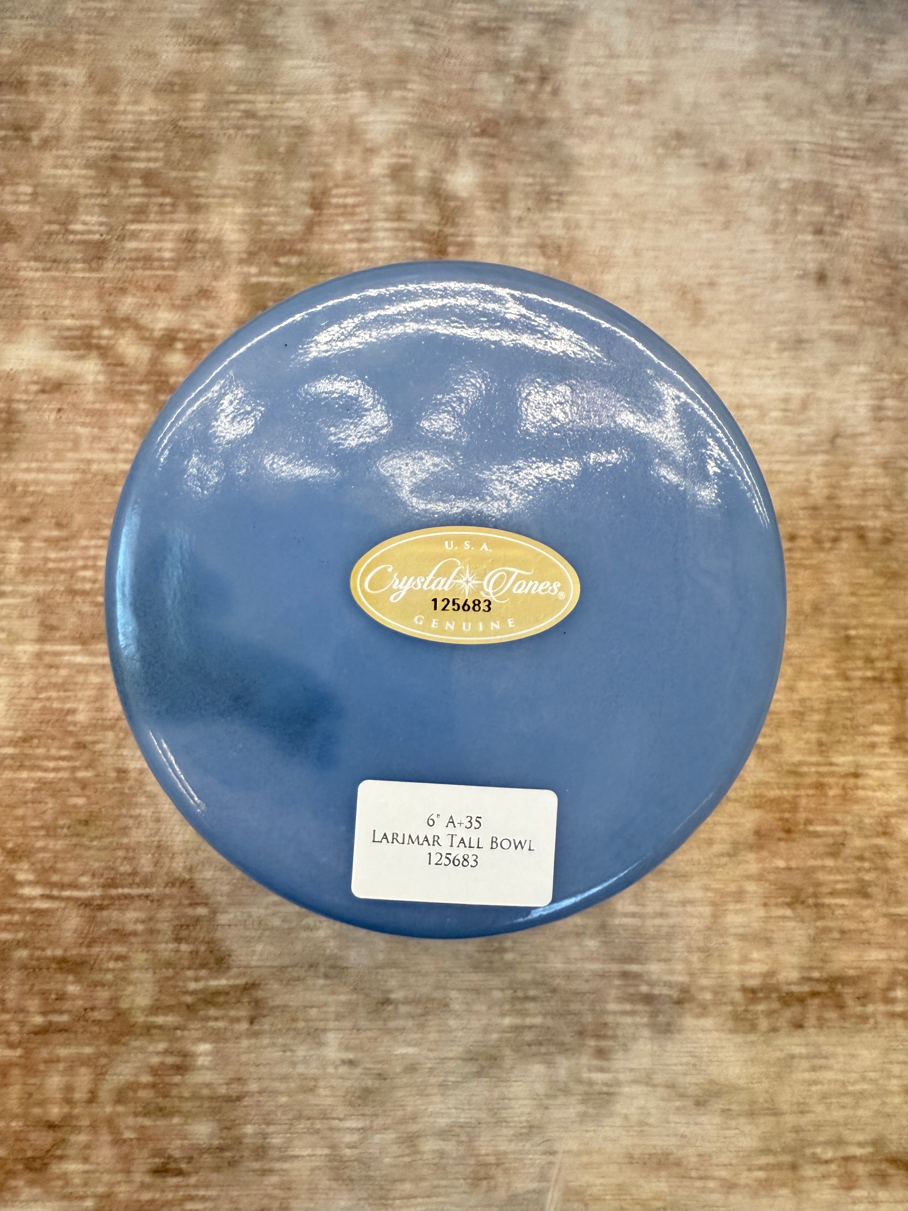6" A+35 Larimar 125683 Crystal Tones® Alchemy Singing Tall Bowl
