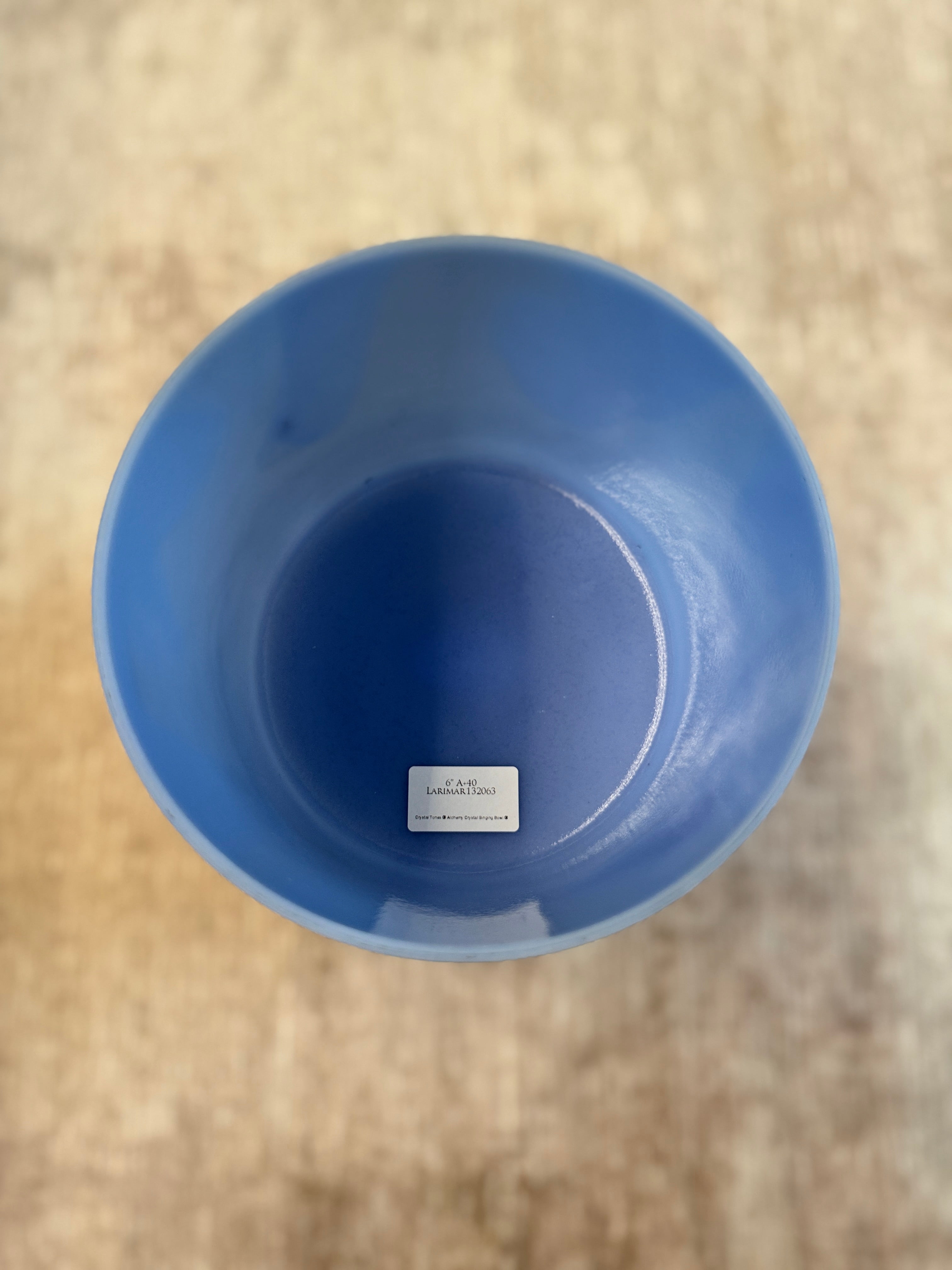 6" A+40 Larimar 132063 Crystal Tones® Alchemy Singing Bowl