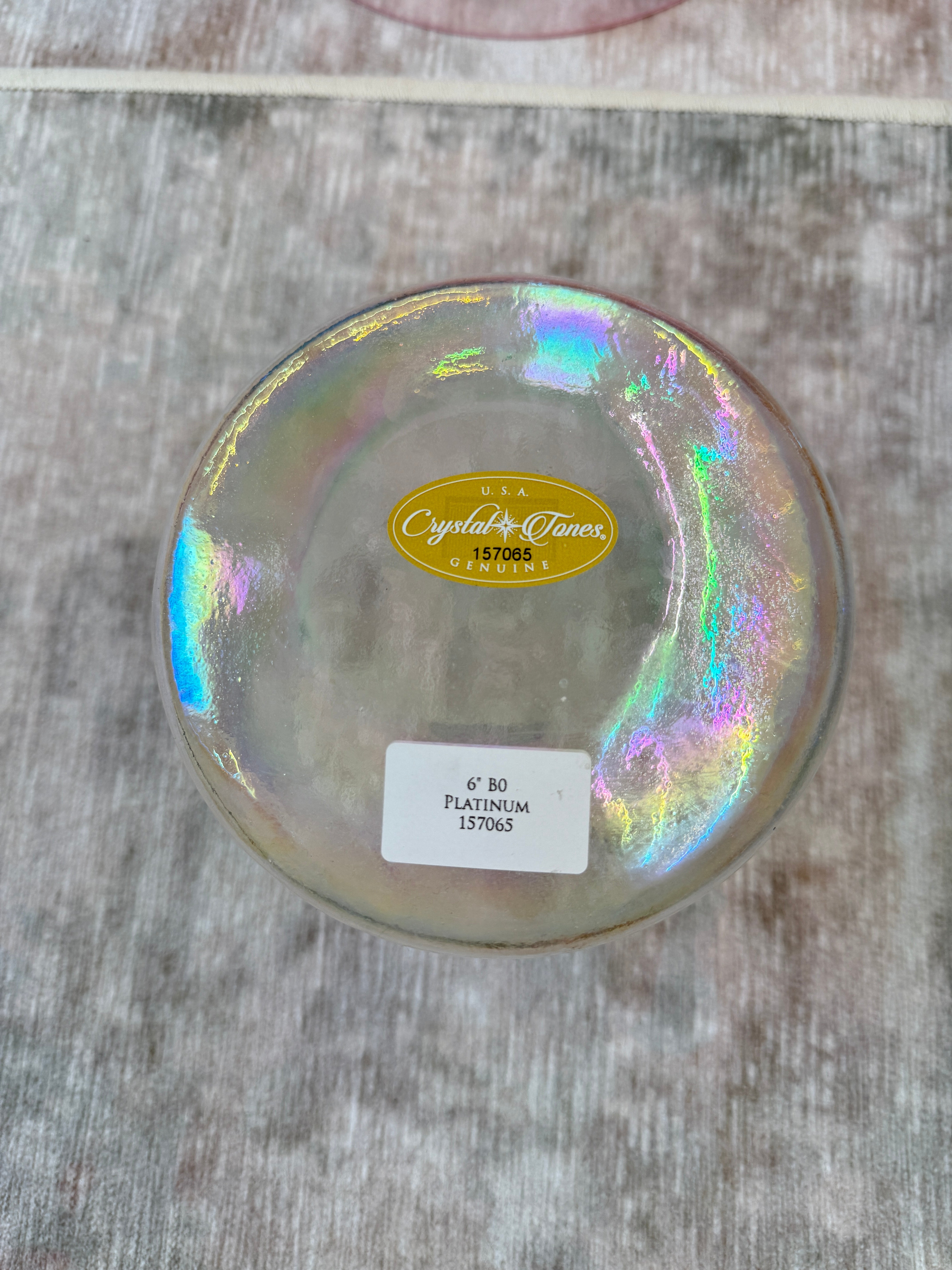 6" B0 Platinum 157065 Crystal Tones® Alchemy Singing Bowl