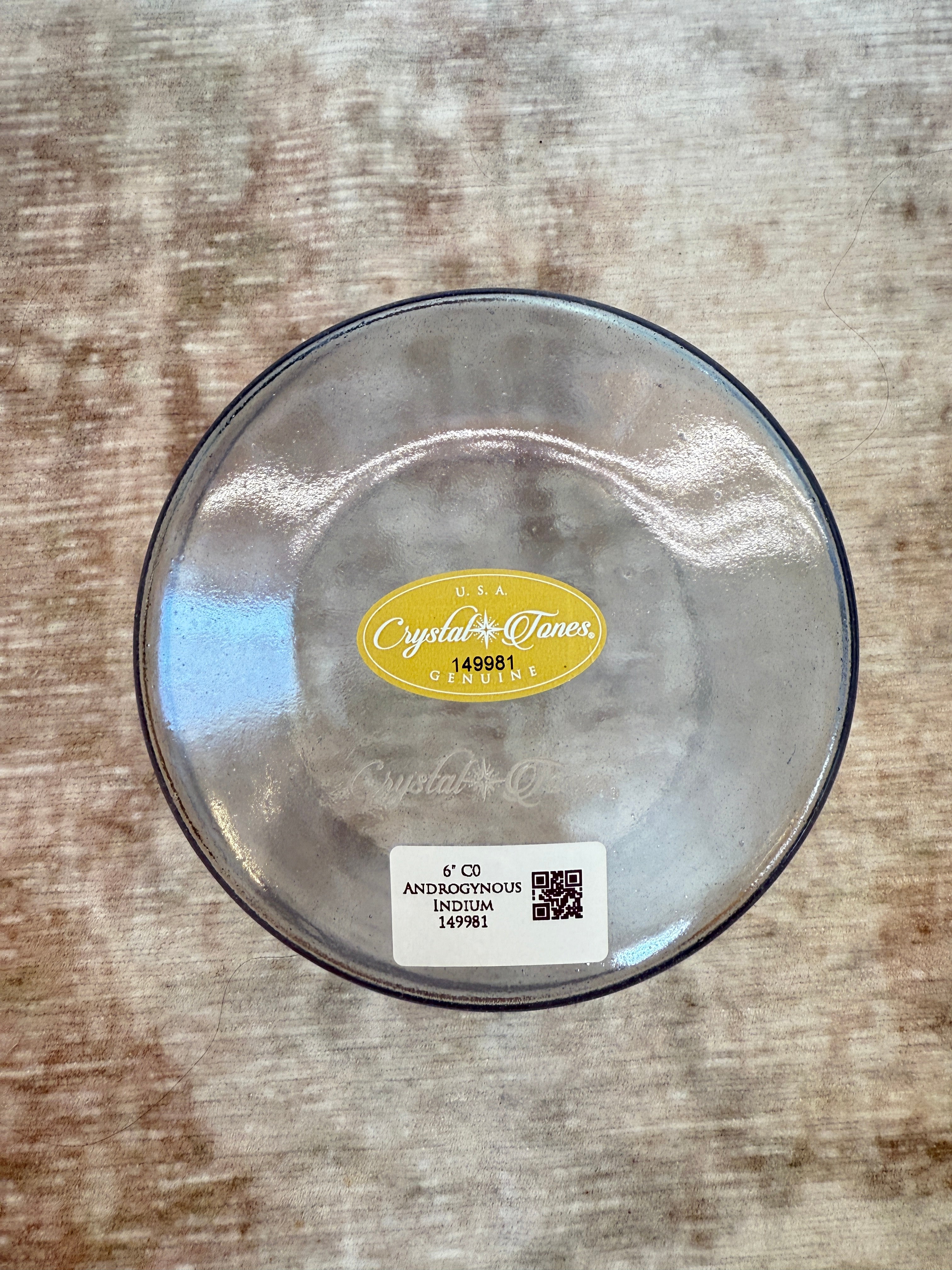 6" C0 Androgynous Indium 149981 Crystal Tones® Alchemy Singing Bowl