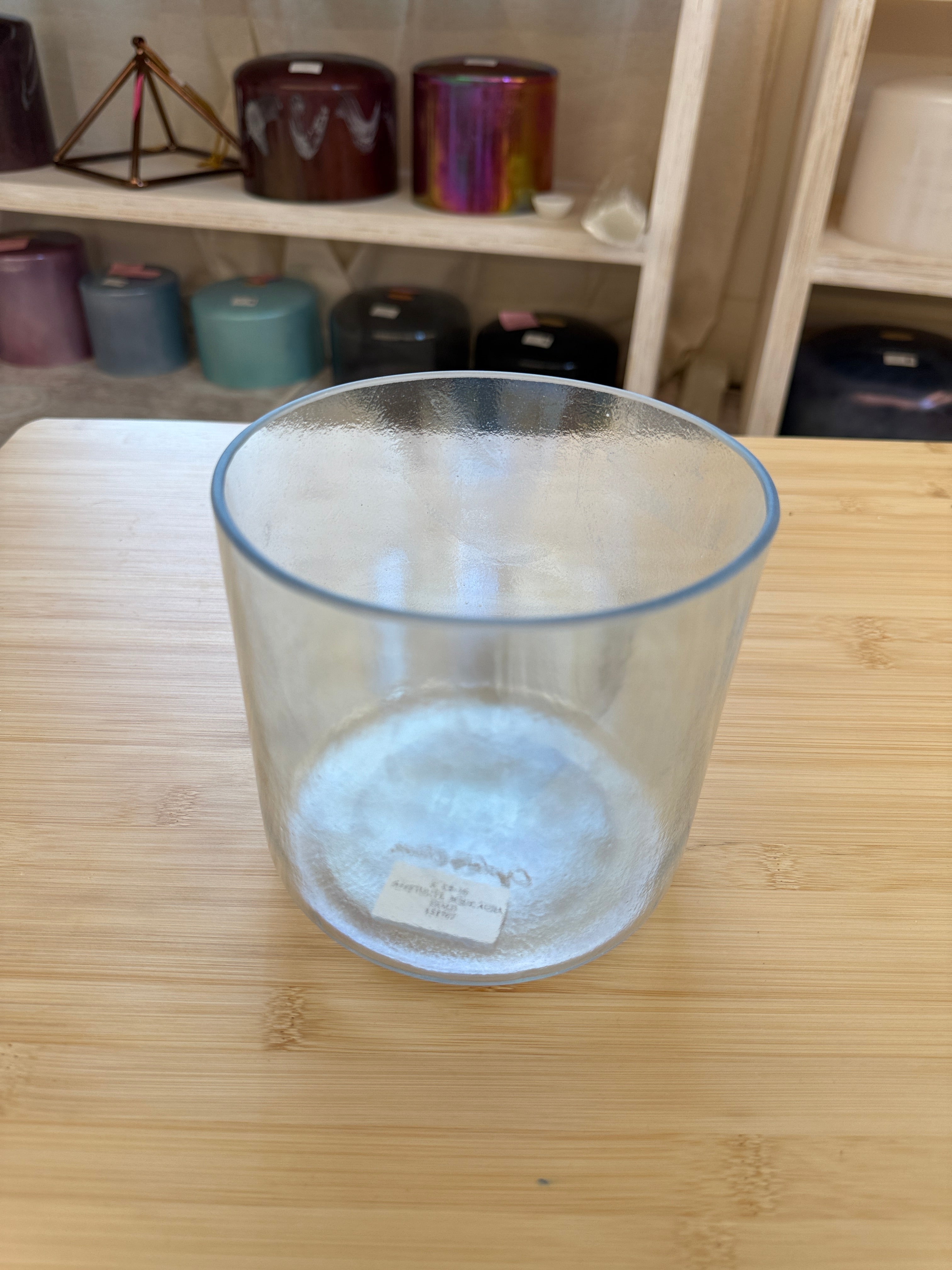 6" C#-15 Azeztulite, Aqua Aura Gold 151707 Crystal Tones® Alchemy Singing Bowl