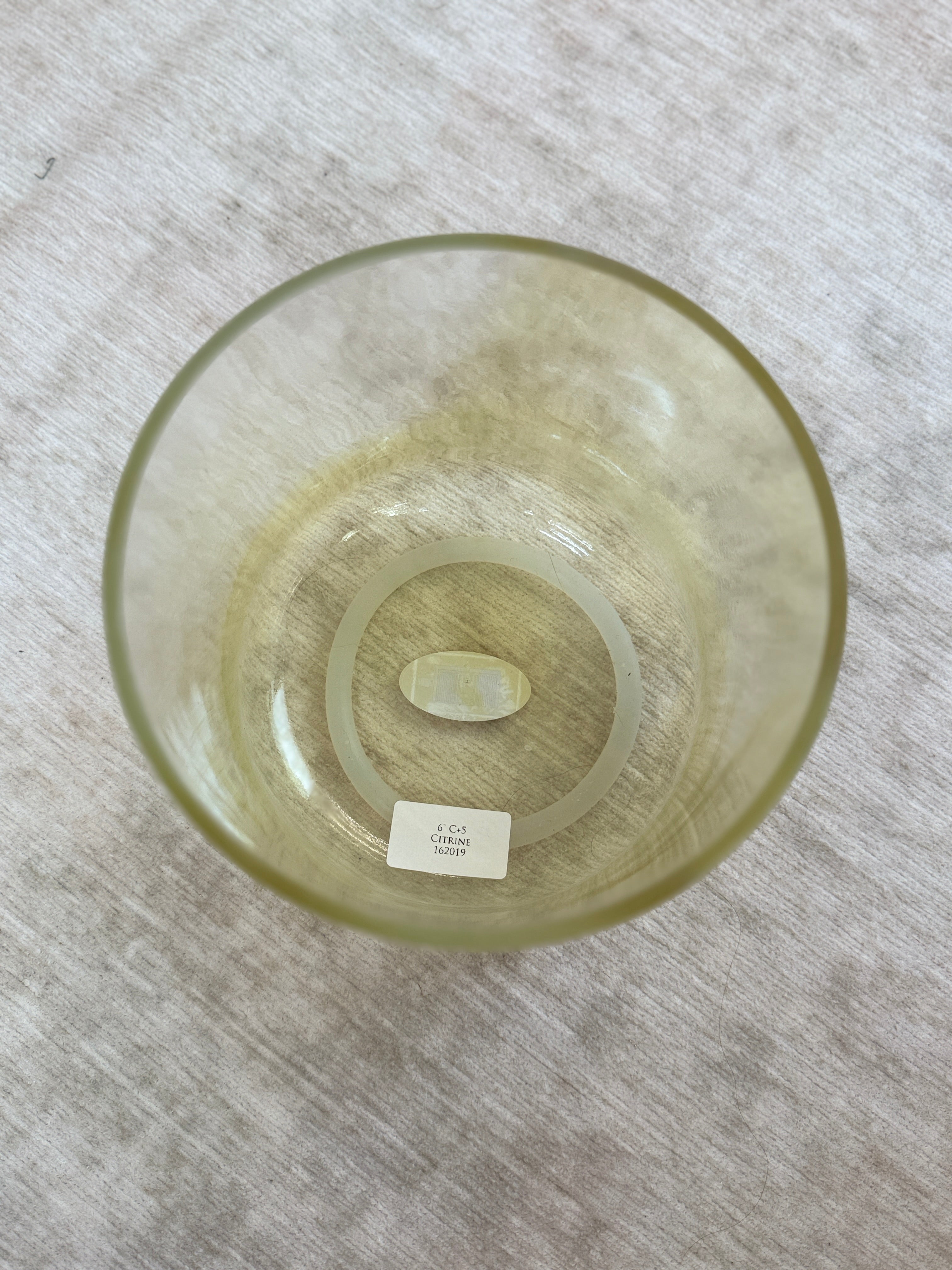 6" C+5 Citrine 162019 Crystal Tones® Alchemy Singing Bowl
