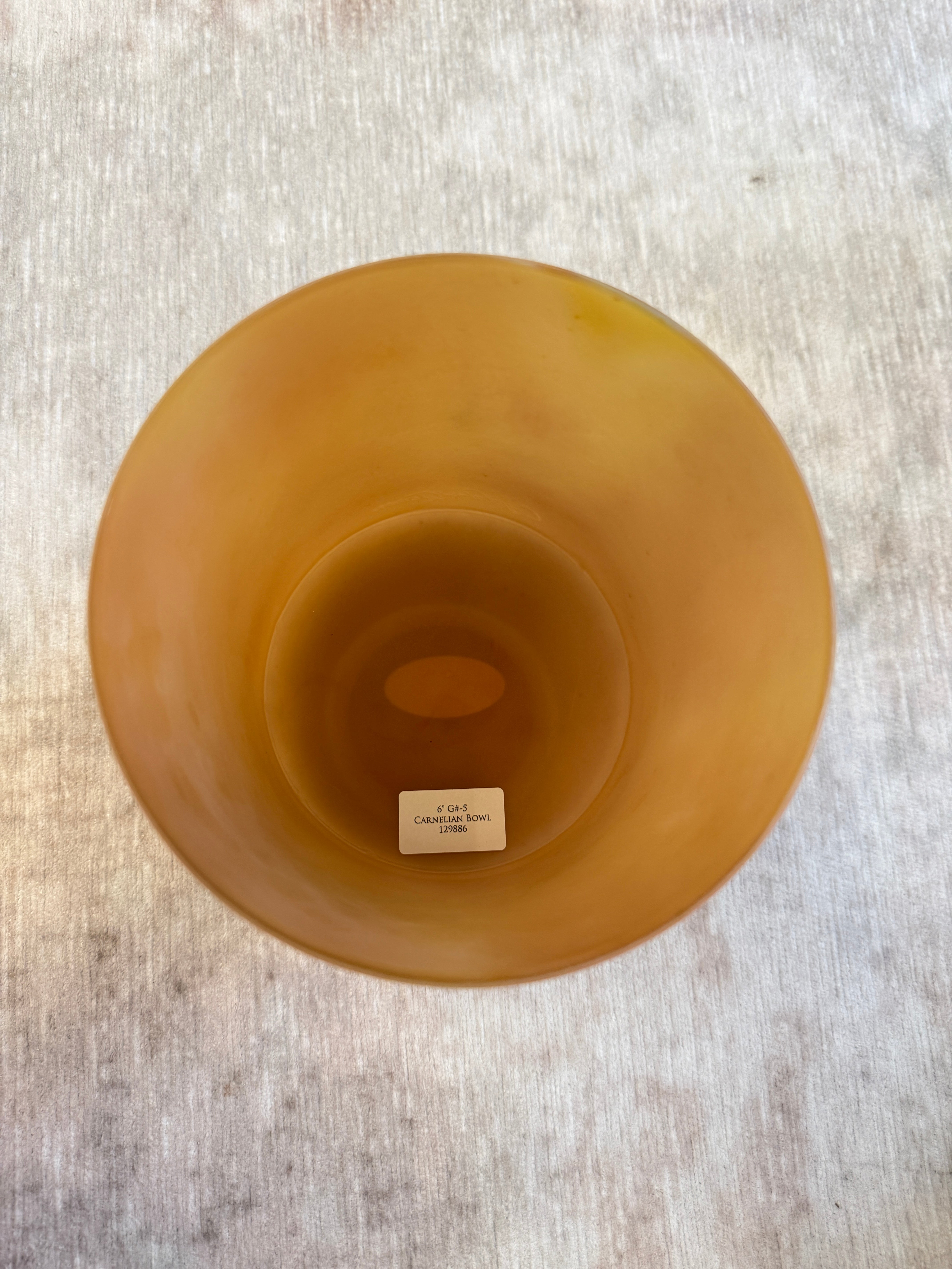 6" G#-5 Carnelian 129886 Crystal Tones® Alchemy Singing Bowl