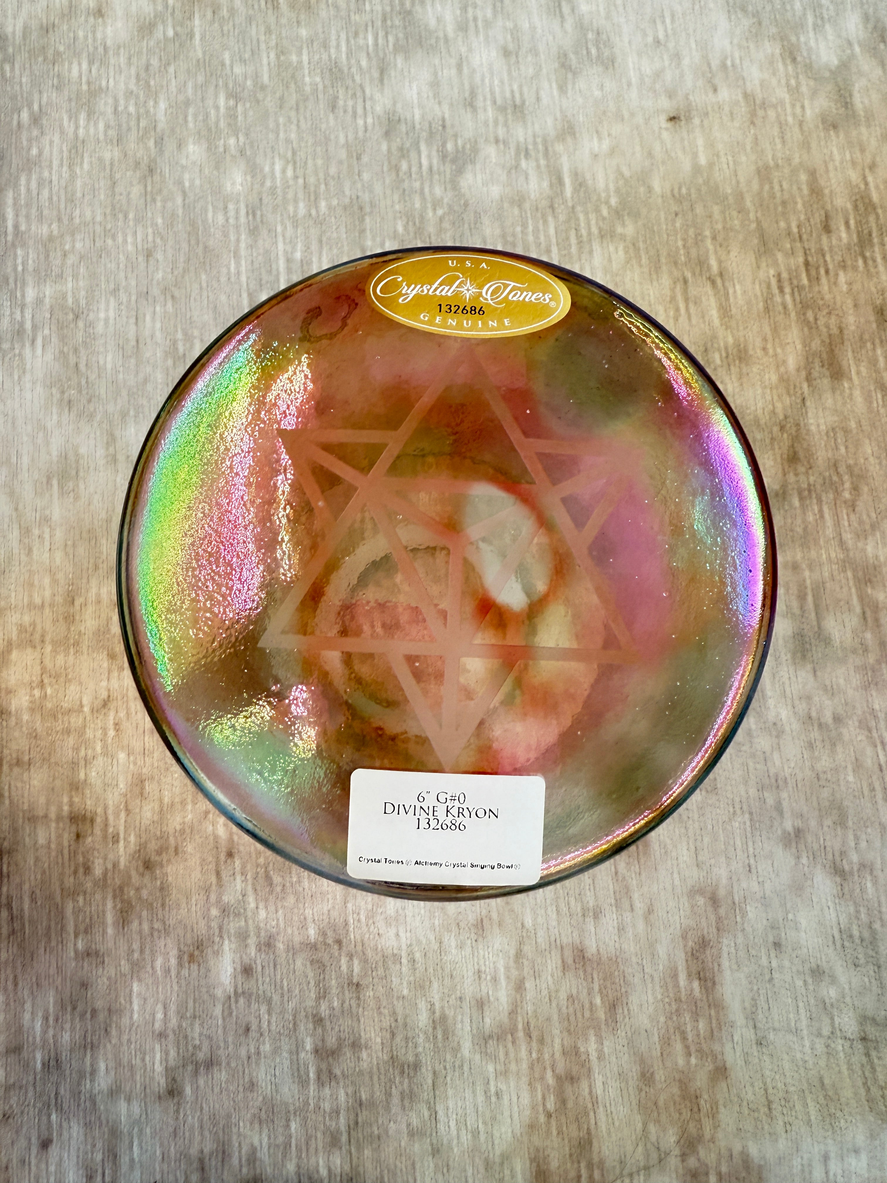 6" G#0 Divine Kryon 132686 Crystal Tones® Alchemy Singing Bowl