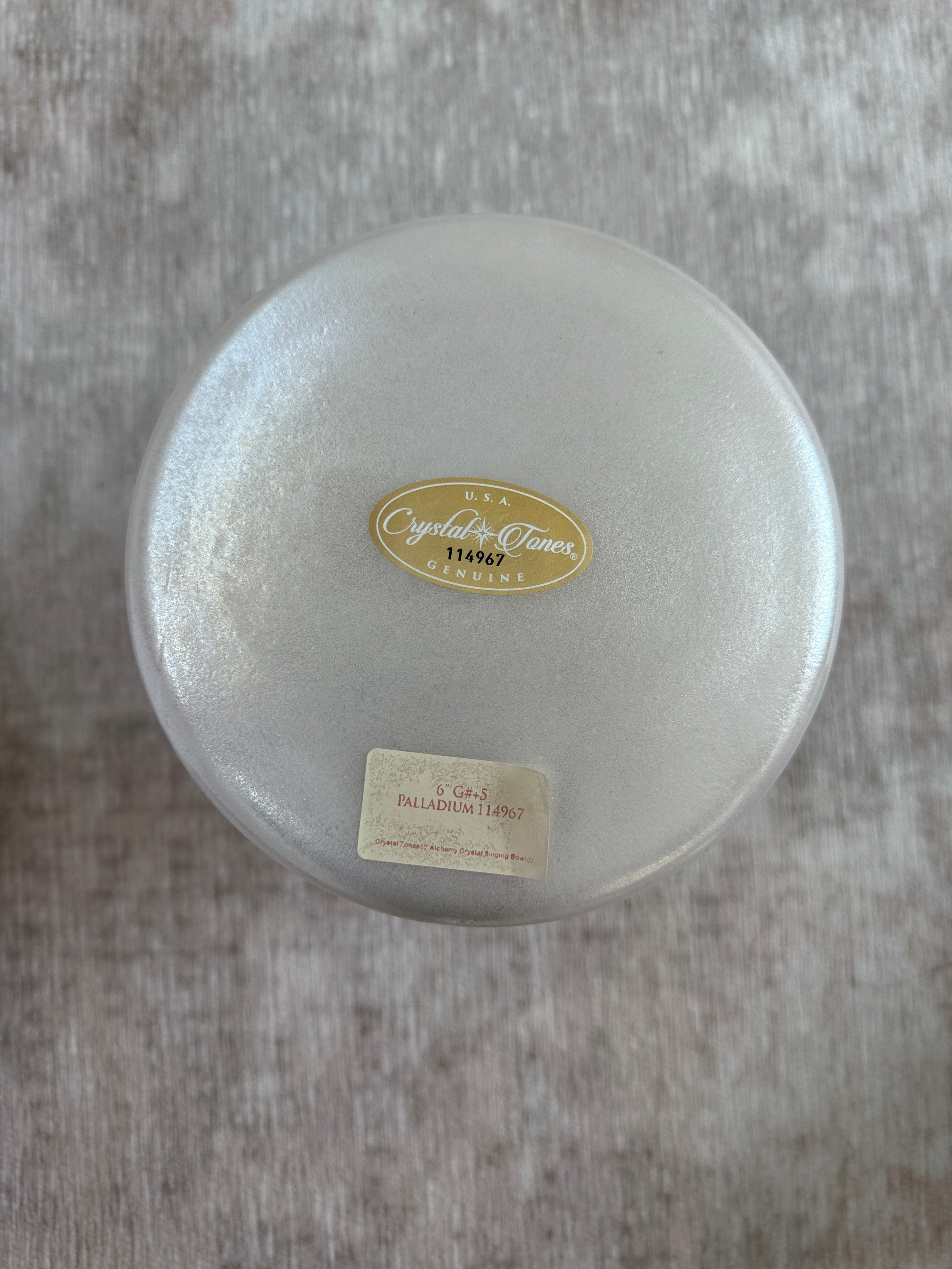 6" G#+5 Palladium 114967 Crystal Tones® Alchemy Singing Bowl