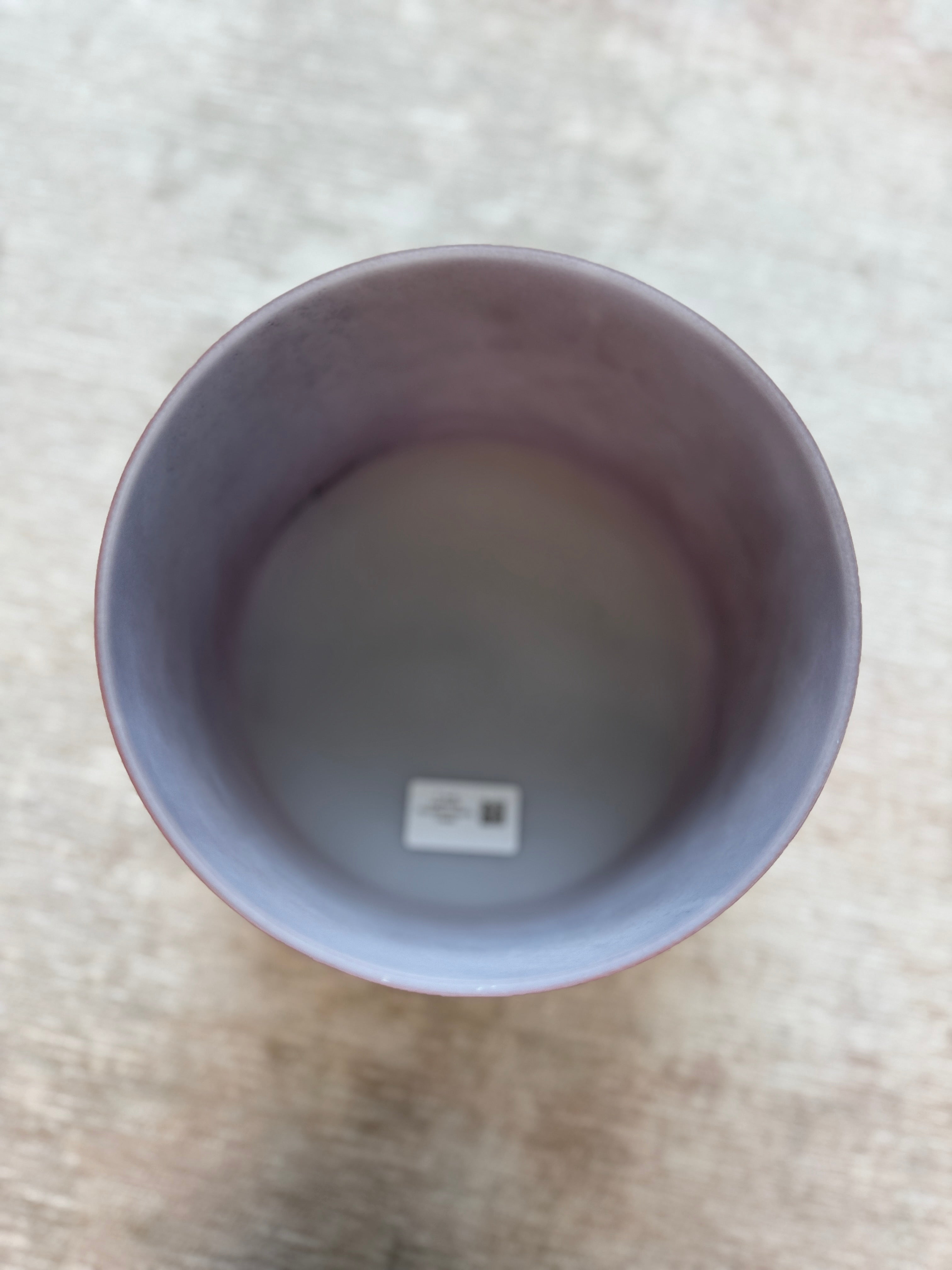 7" A-20 Amethyst, Frosted (Inside) 154680 Crystal Tones® Alchemy Singing Bowl