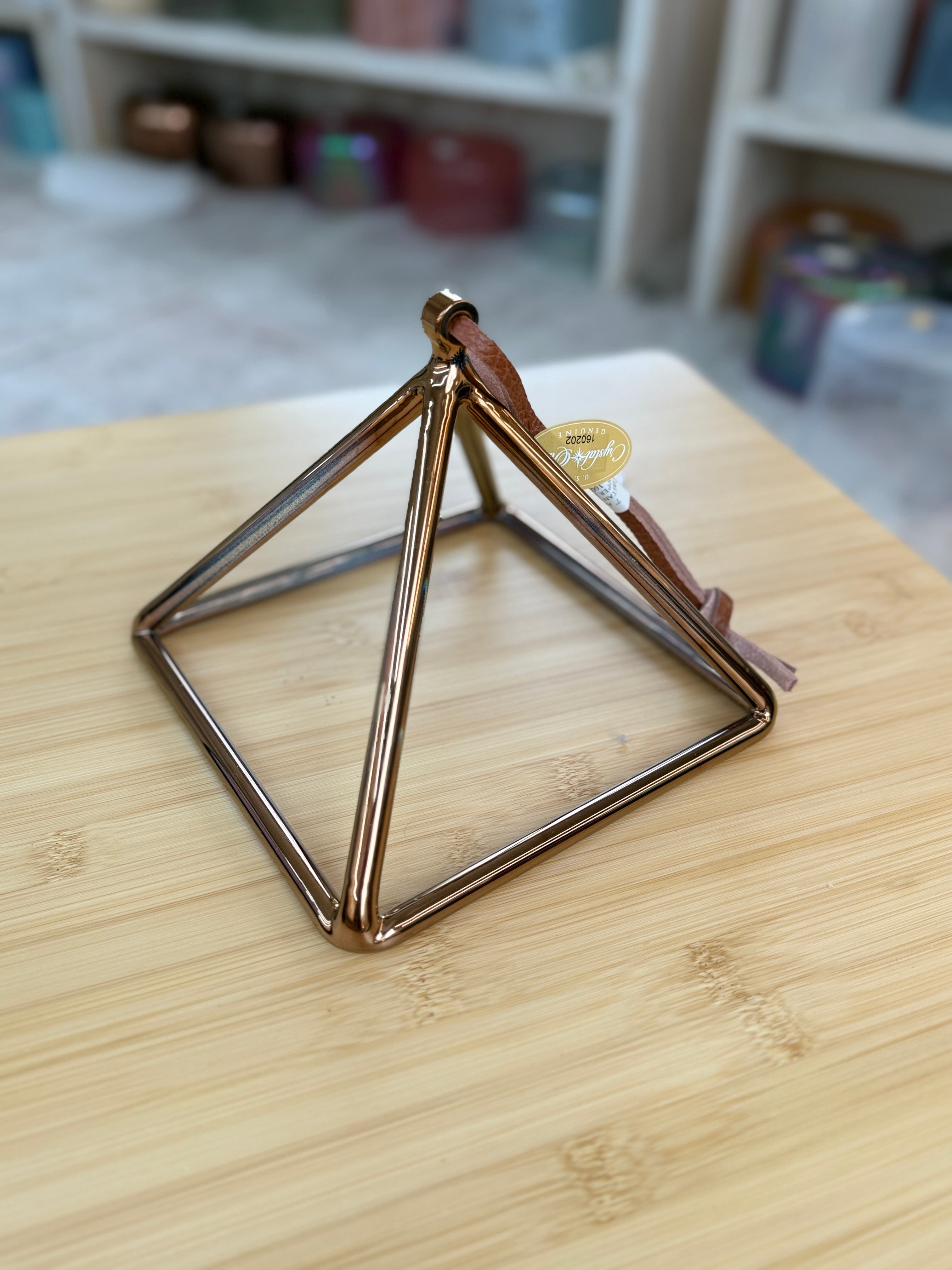 7" A-30 Tibetan Quartz Copper 160202 Crystal Tones® Alchemy Singing Pyramid