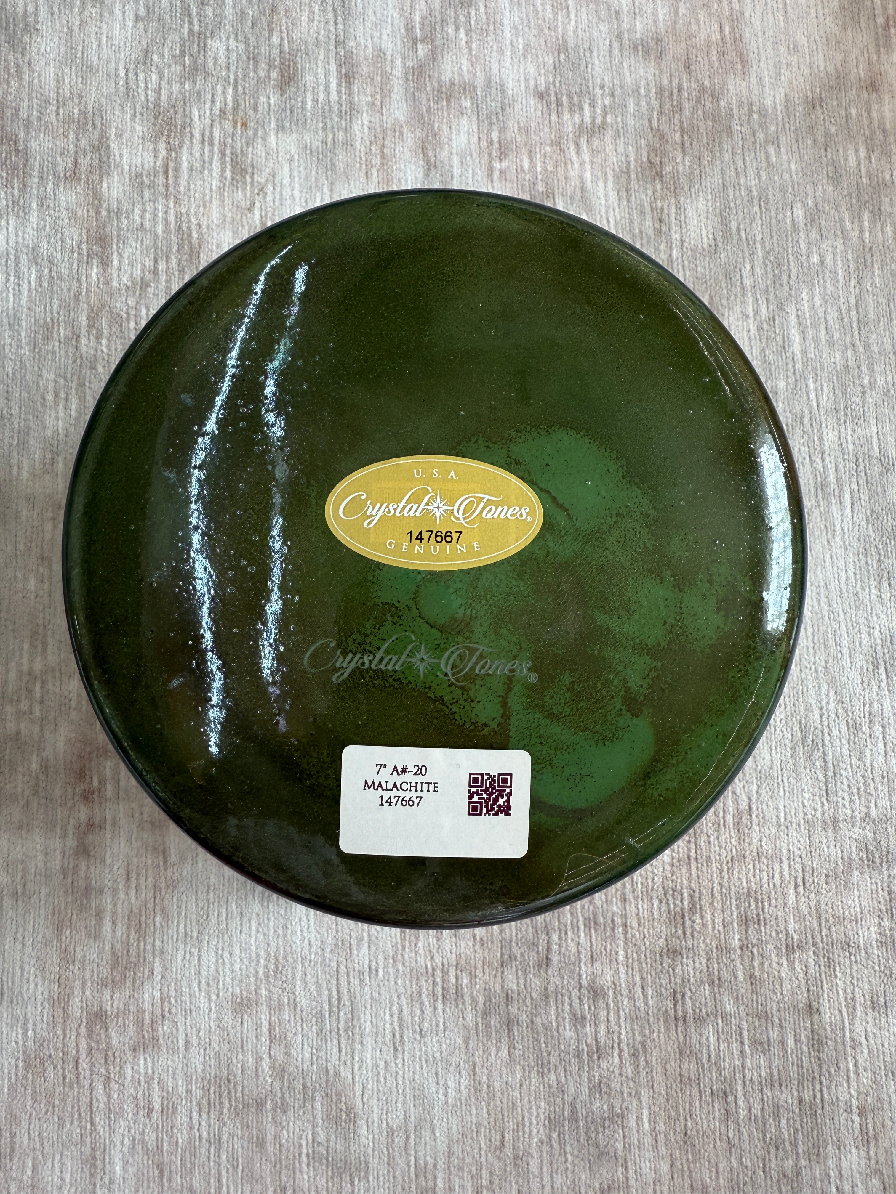7" A#-20 Malachite 147667 Crystal Tones® Alchemy Singing Bowl