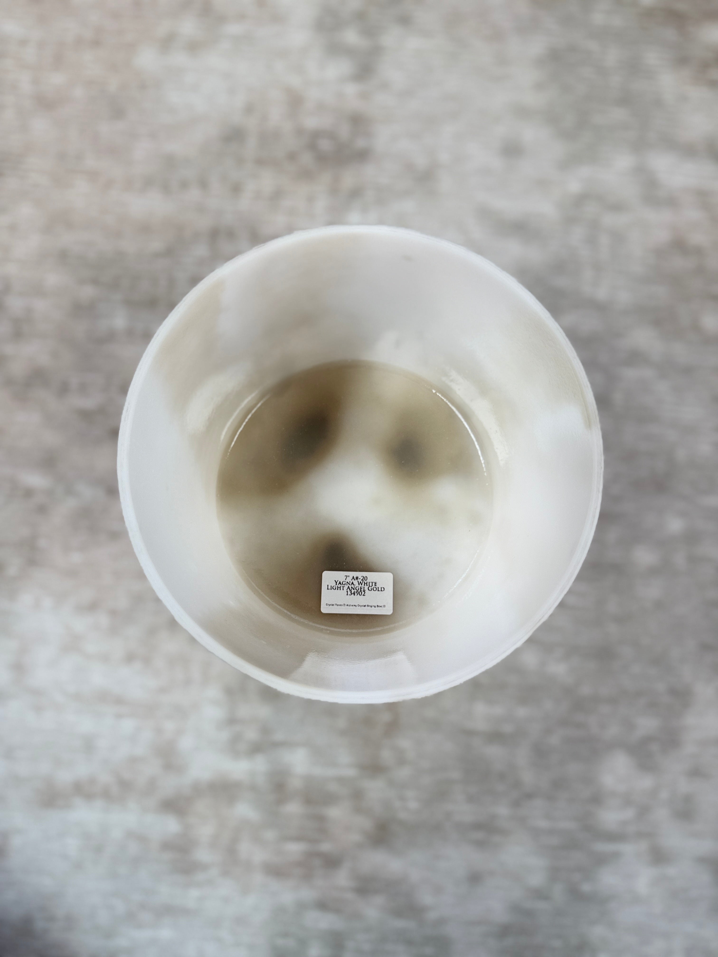 7" A#-20 Yagna, White Light Angel Gold 134902 Crystal Tones® Alchemy Crystal Bowl