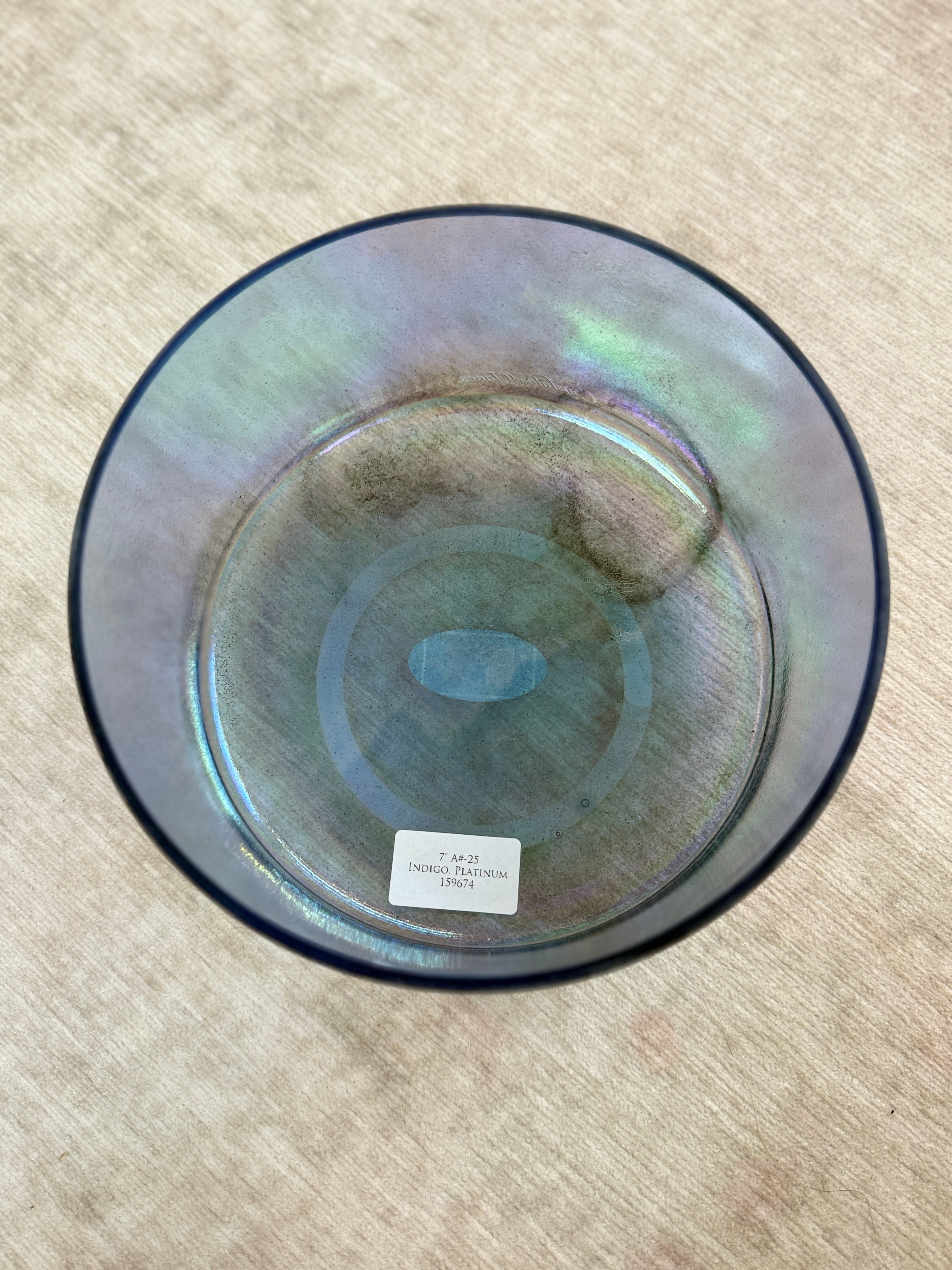 7" A#-25 Indigo, Platinum 159674 Crystal Tones® Alchemy Singing Bowl