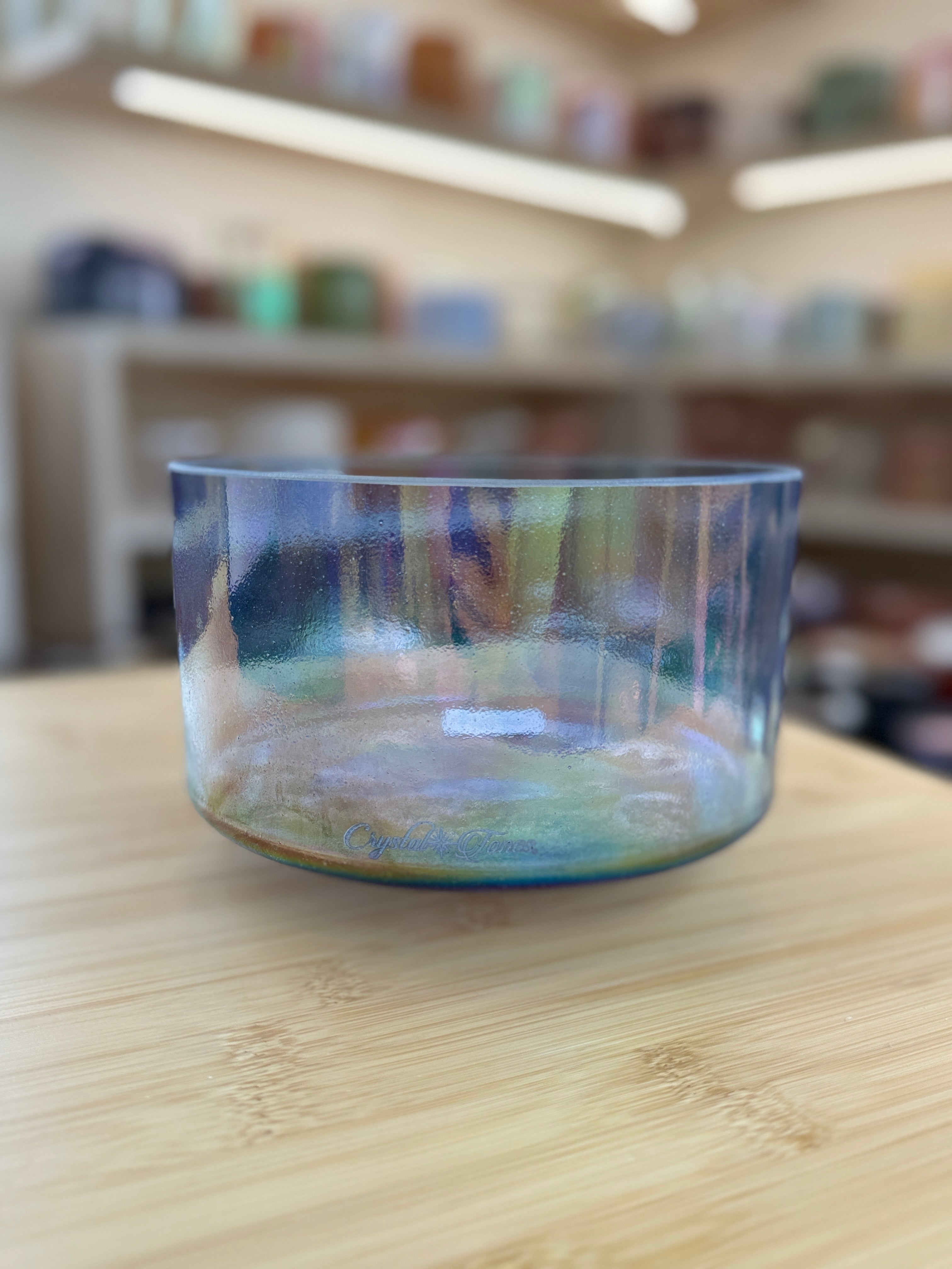 7" A#-25 Indigo, Platinum 159674 Crystal Tones® Alchemy Singing Bowl