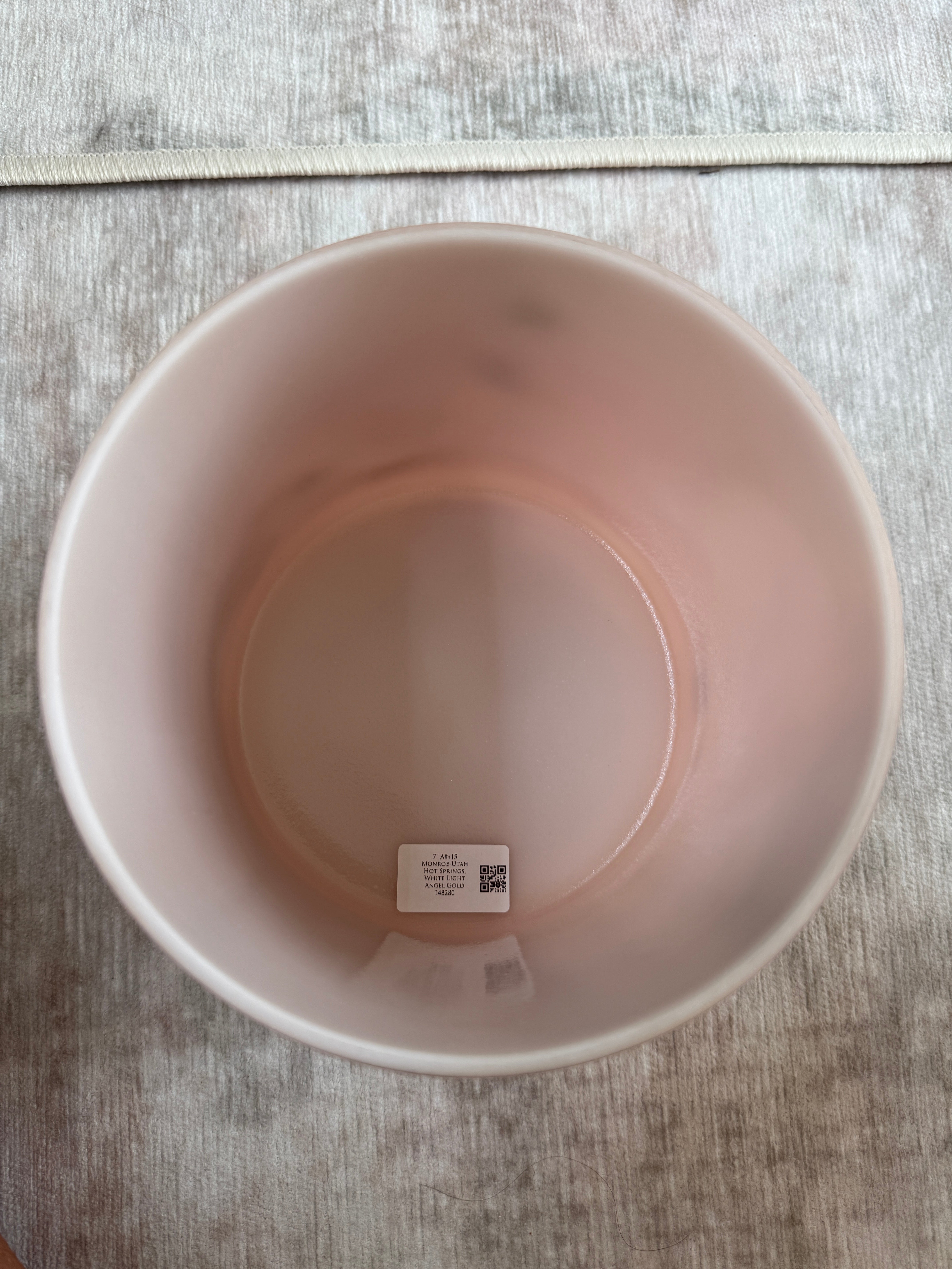 7" A#+15 Monroe-Utah Hot Springs, White Light Angel Gold 148280 Crystal Tones® Alchemy Singing Bowl