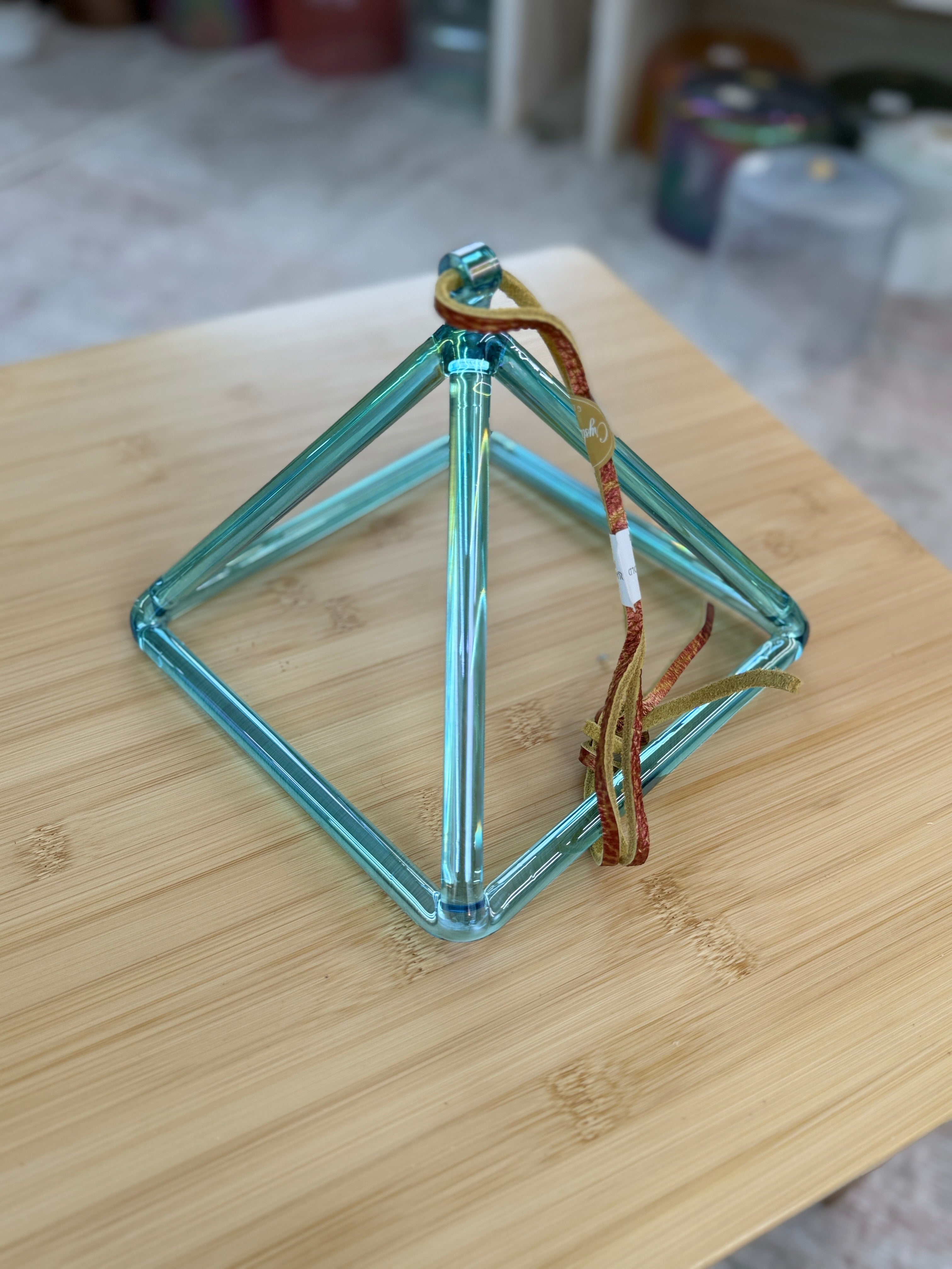 7" A#+20 Aqua Aura Gold 160245 Crystal Tones® Alchemy Singing Pyramid