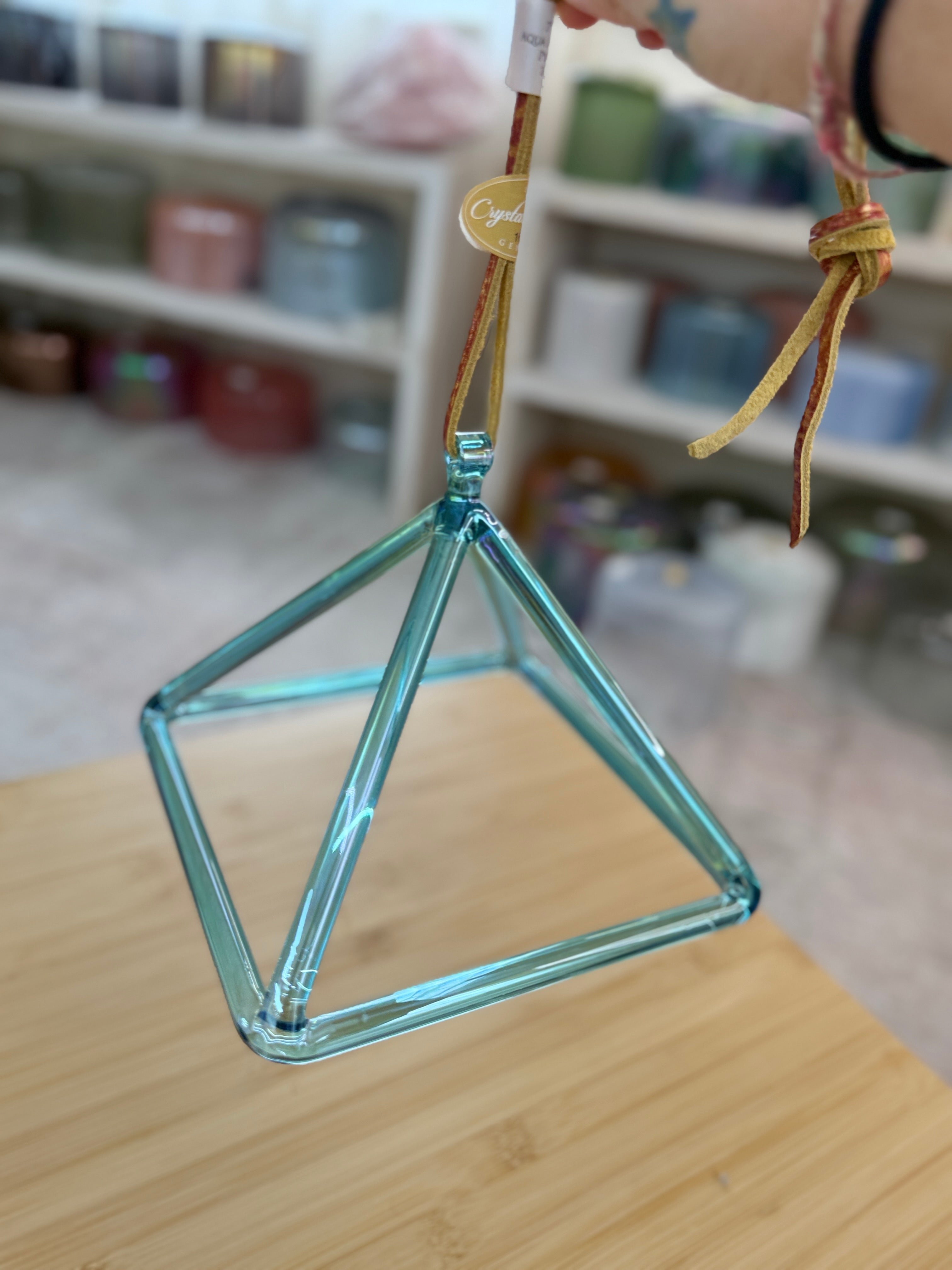 7" A#+20 Aqua Aura Gold 160245 Crystal Tones® Alchemy Singing Pyramid
