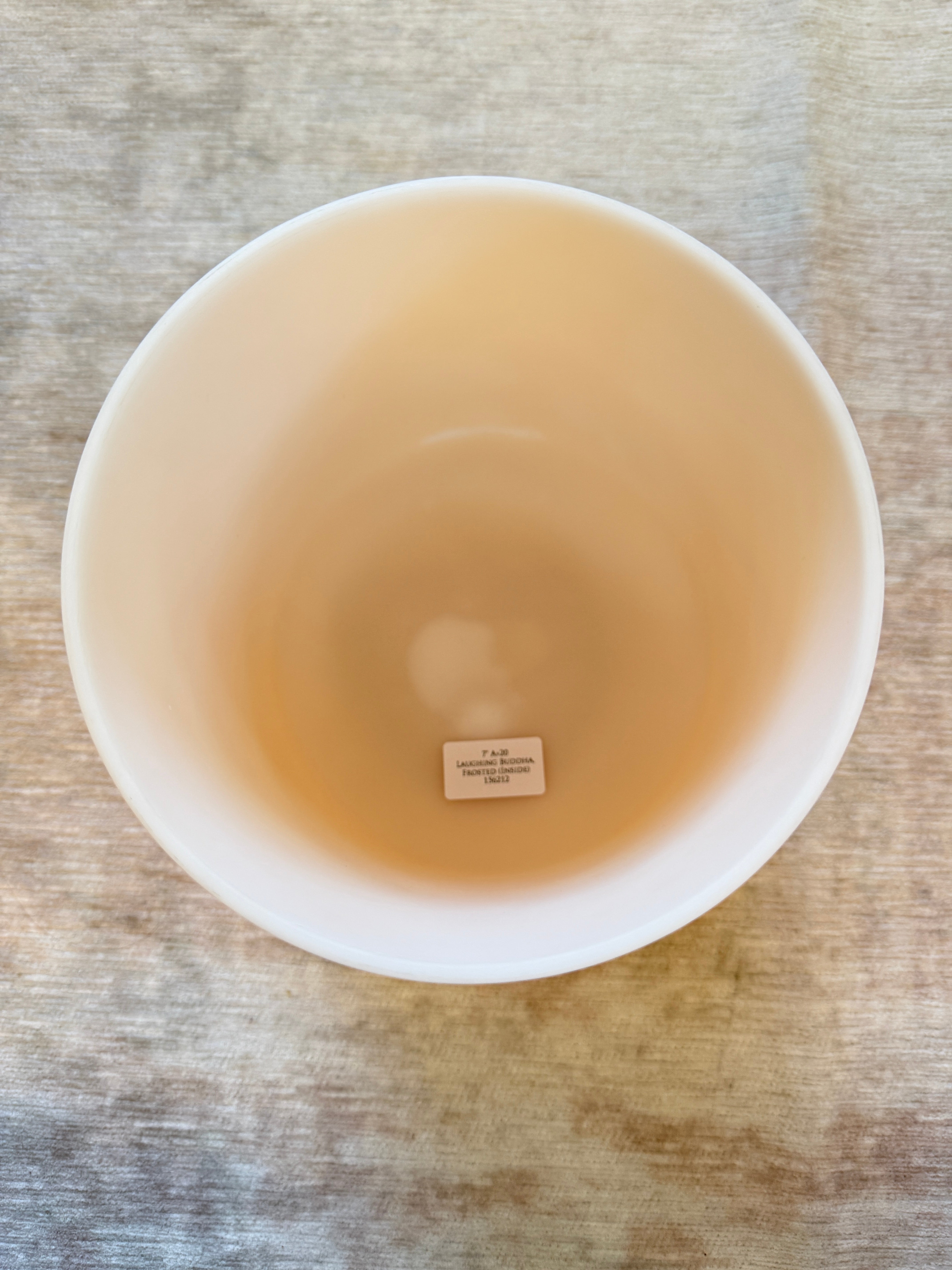 7" A+20 Laughing Buddha, Frosted Inside 156212 Crystal Tones® Alchemy Singing Bowl