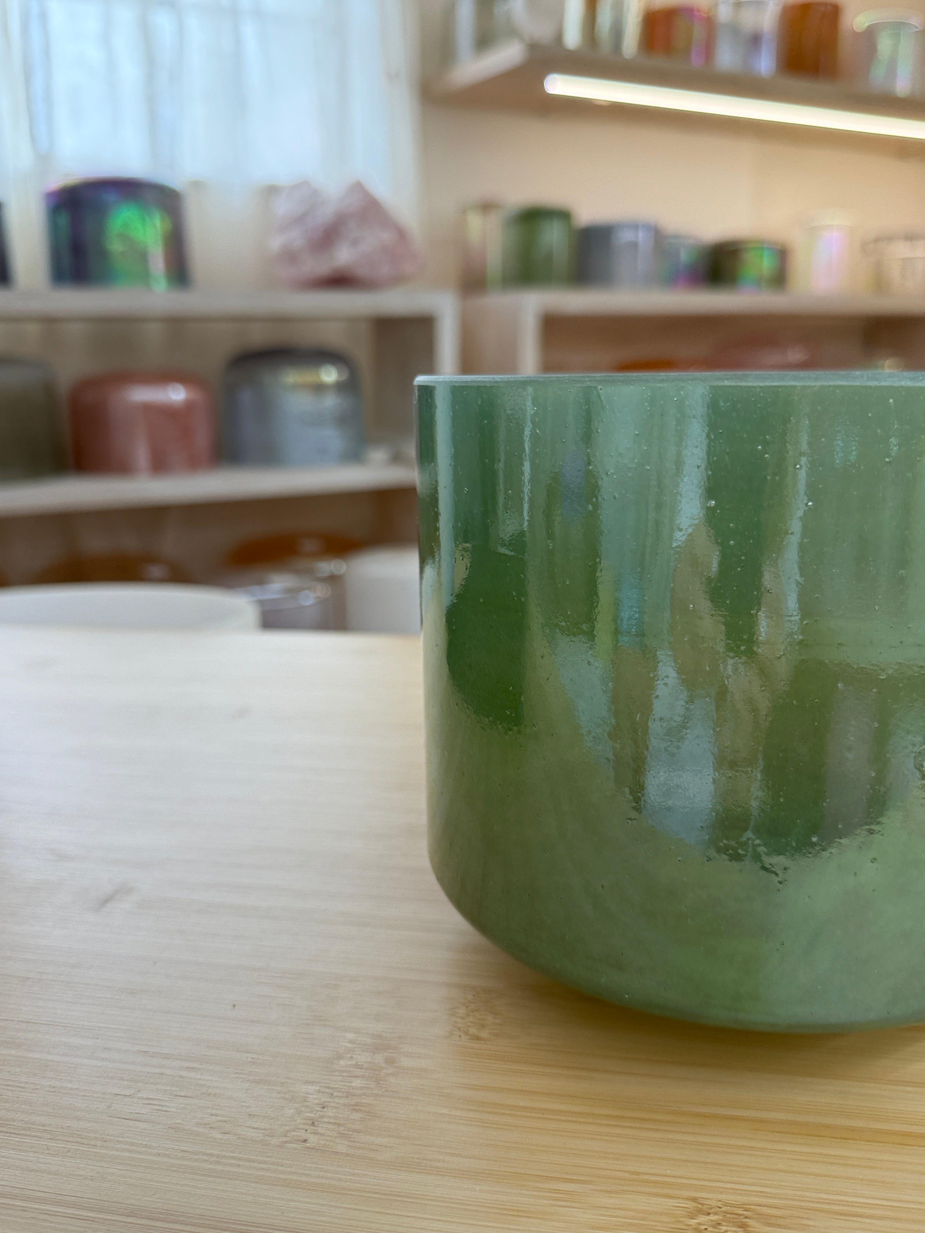7" A#+5 Chrysoprase, Palladium 147798 Crystal Tones® Alchemy Singing Bowl