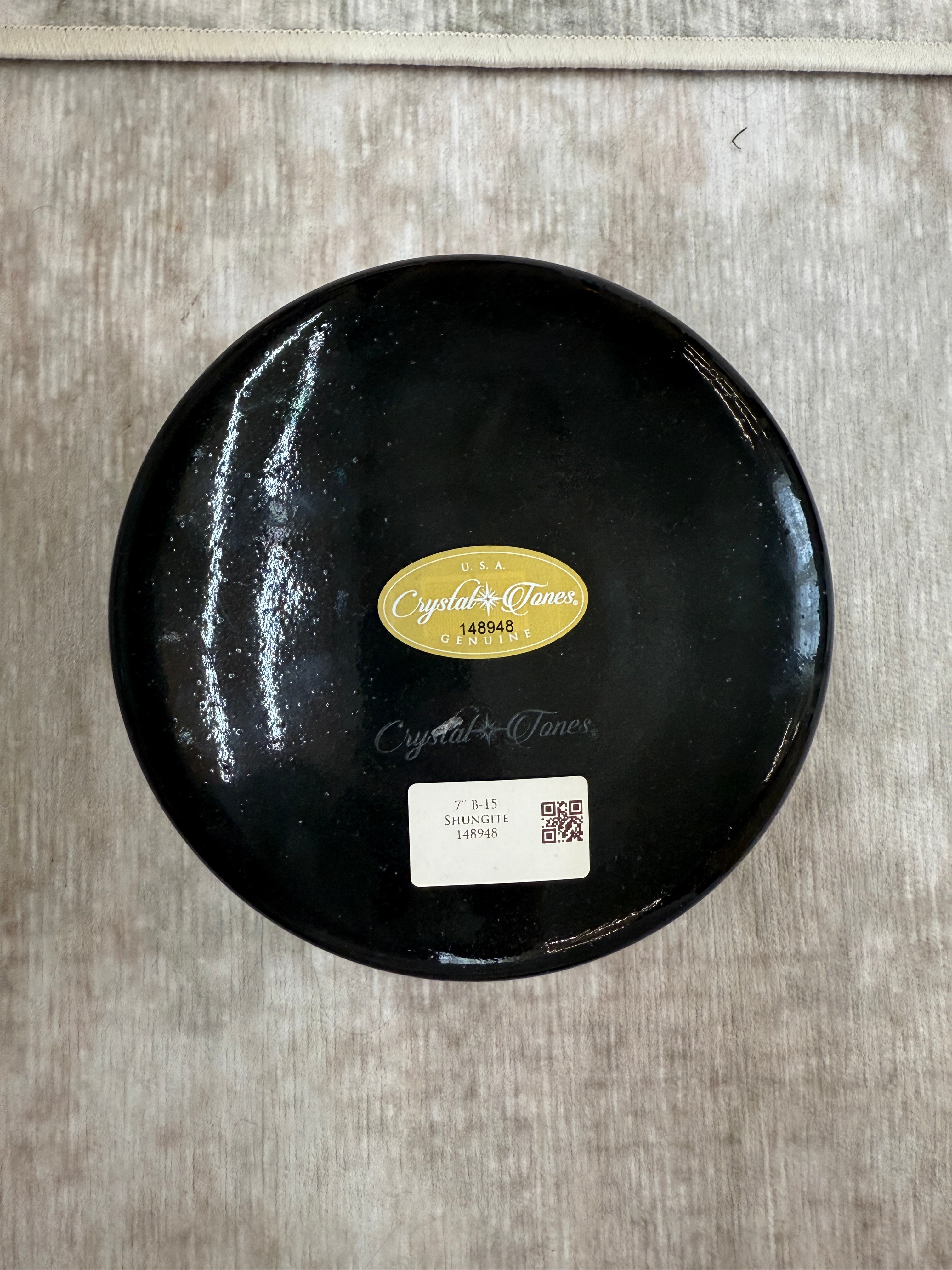 7” B-15 Shungite 148948 Crystal Tones® Alchemy Singing Bowl