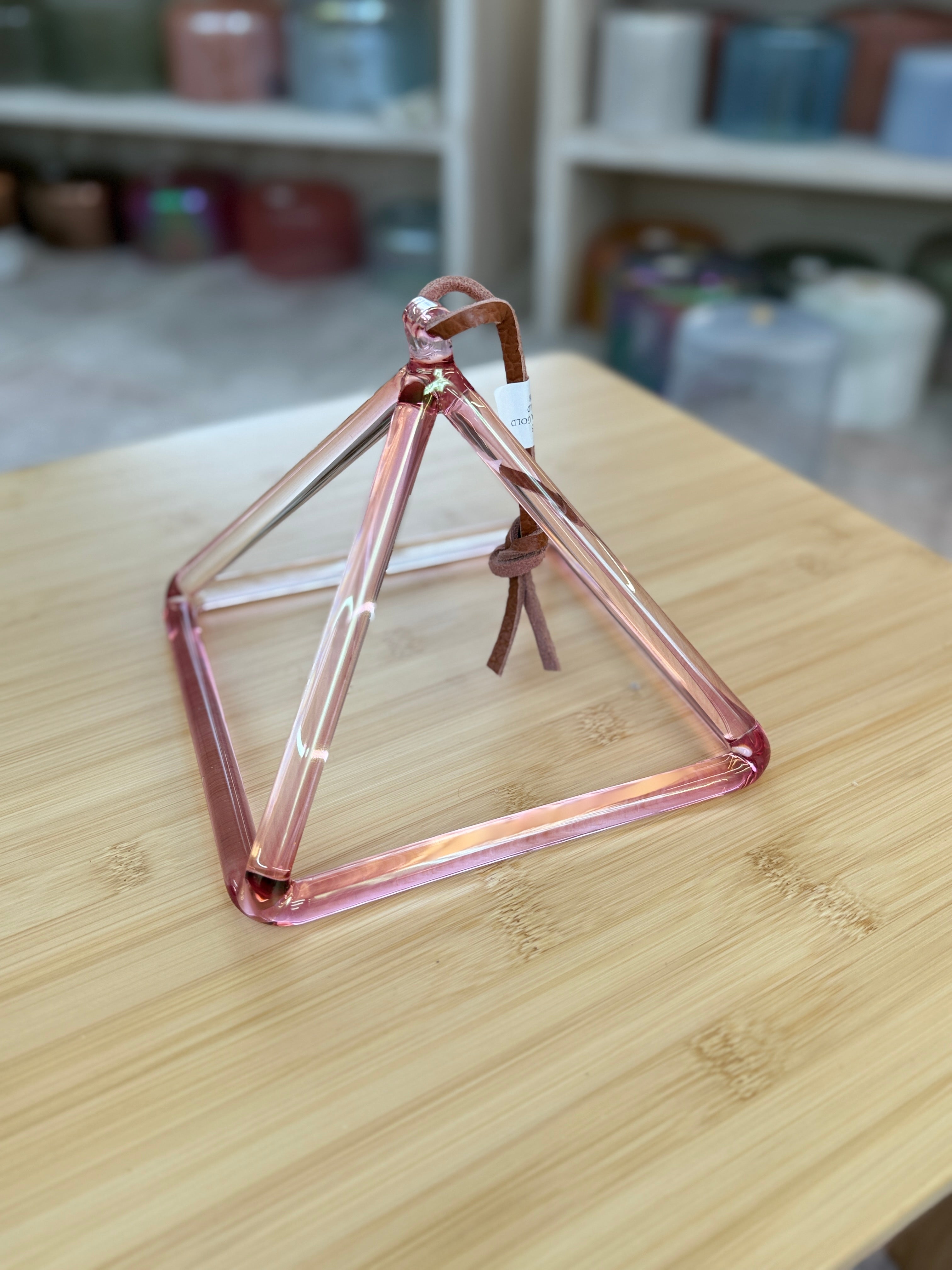 7" B-5 Pink Aura Gold 160198 Crystal Tones® Alchemy Singing Pyramid