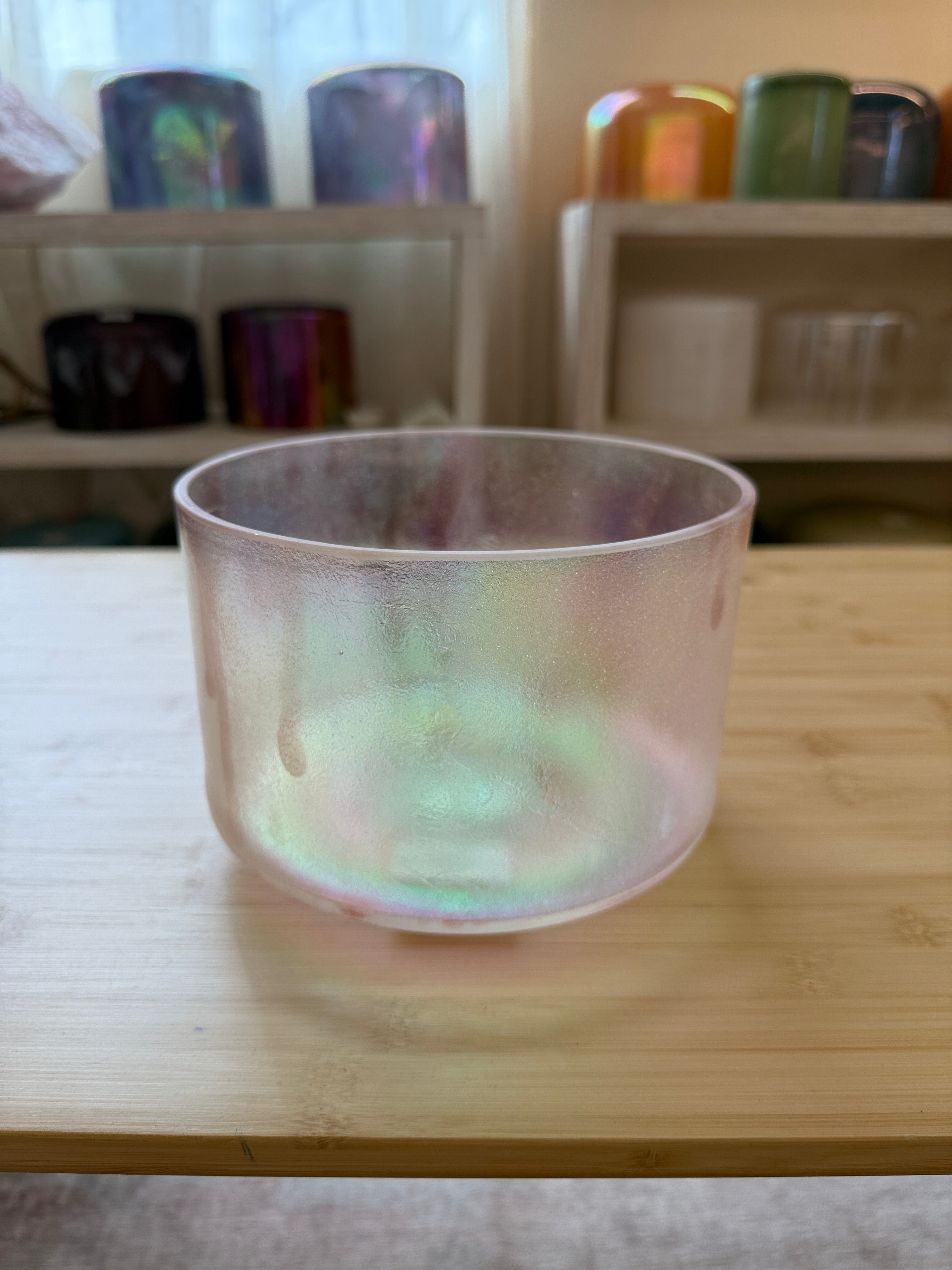 7" C-5 Phenacite, Morganite, Platinum 160020 Crystal Tones® Alchemy Singing Bowl