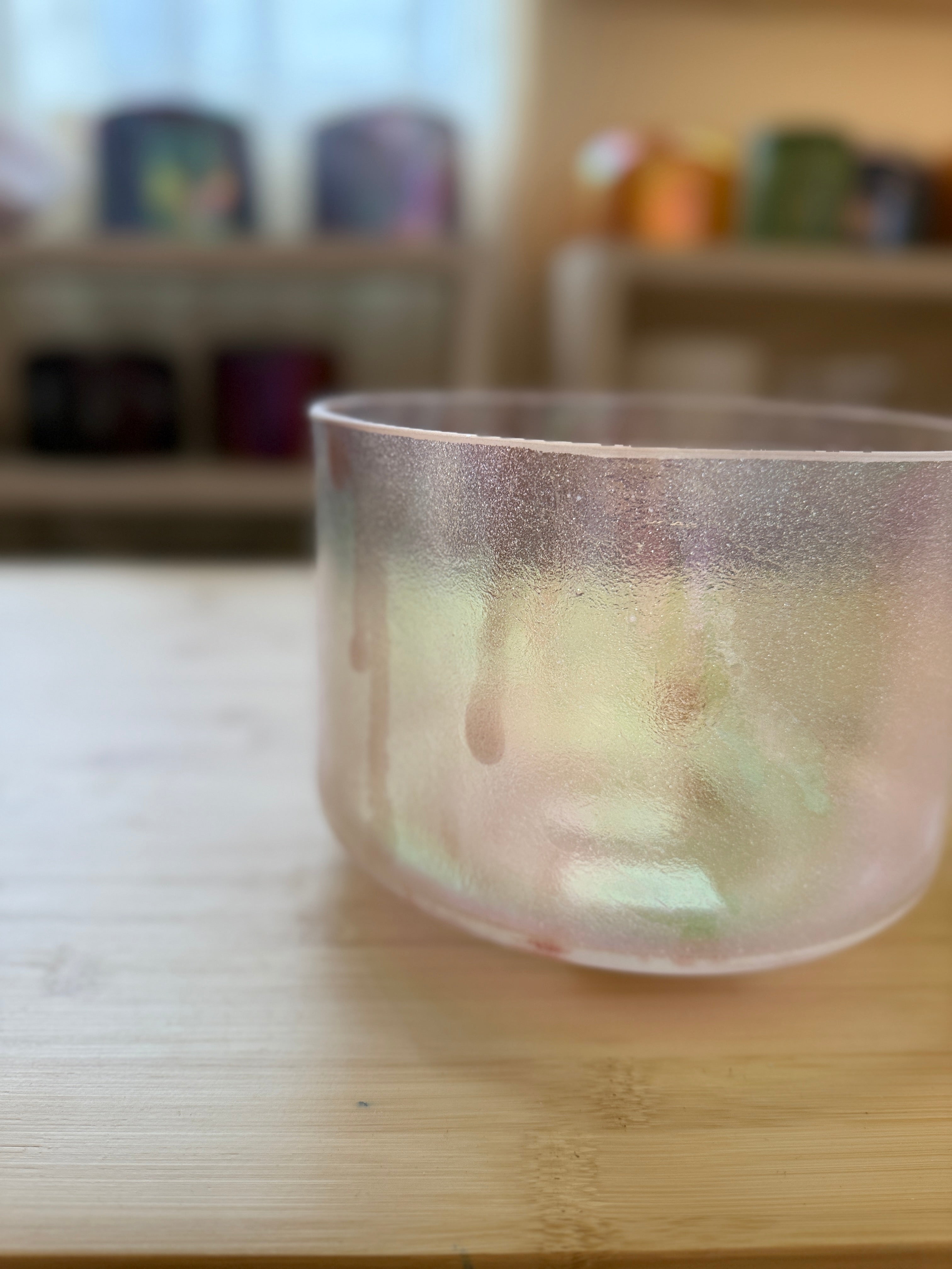 7" C-5 Phenacite, Morganite, Platinum 160020 Crystal Tones® Alchemy Singing Bowl