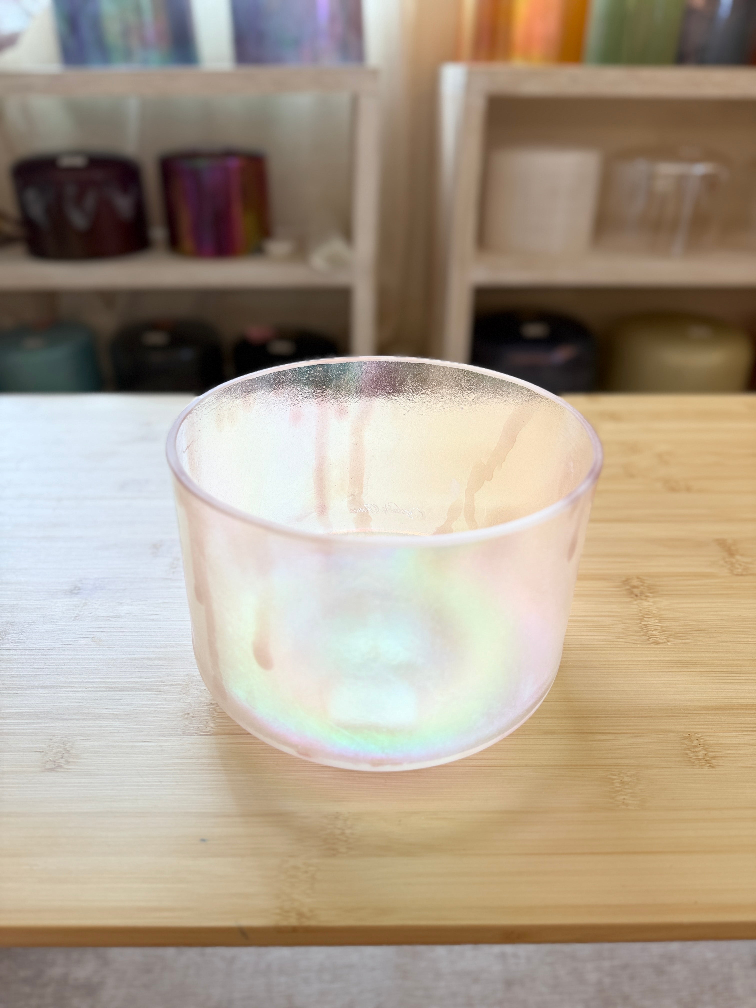 7" C-5 Phenacite, Morganite, Platinum 160020 Crystal Tones® Alchemy Singing Bowl