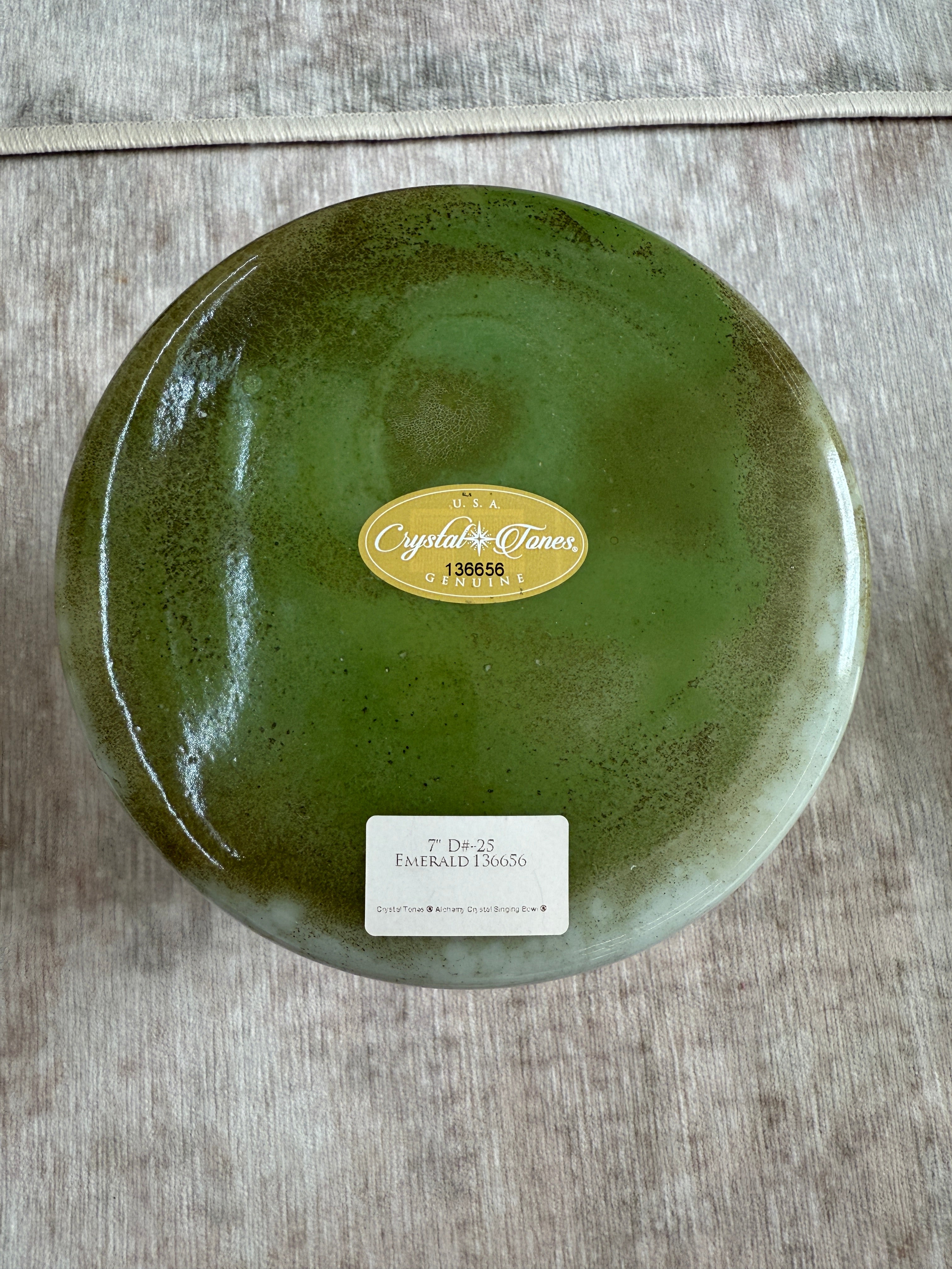 7" D#-25 Emerald 136656 Crystal Tones® Alchemy Singing Bowl