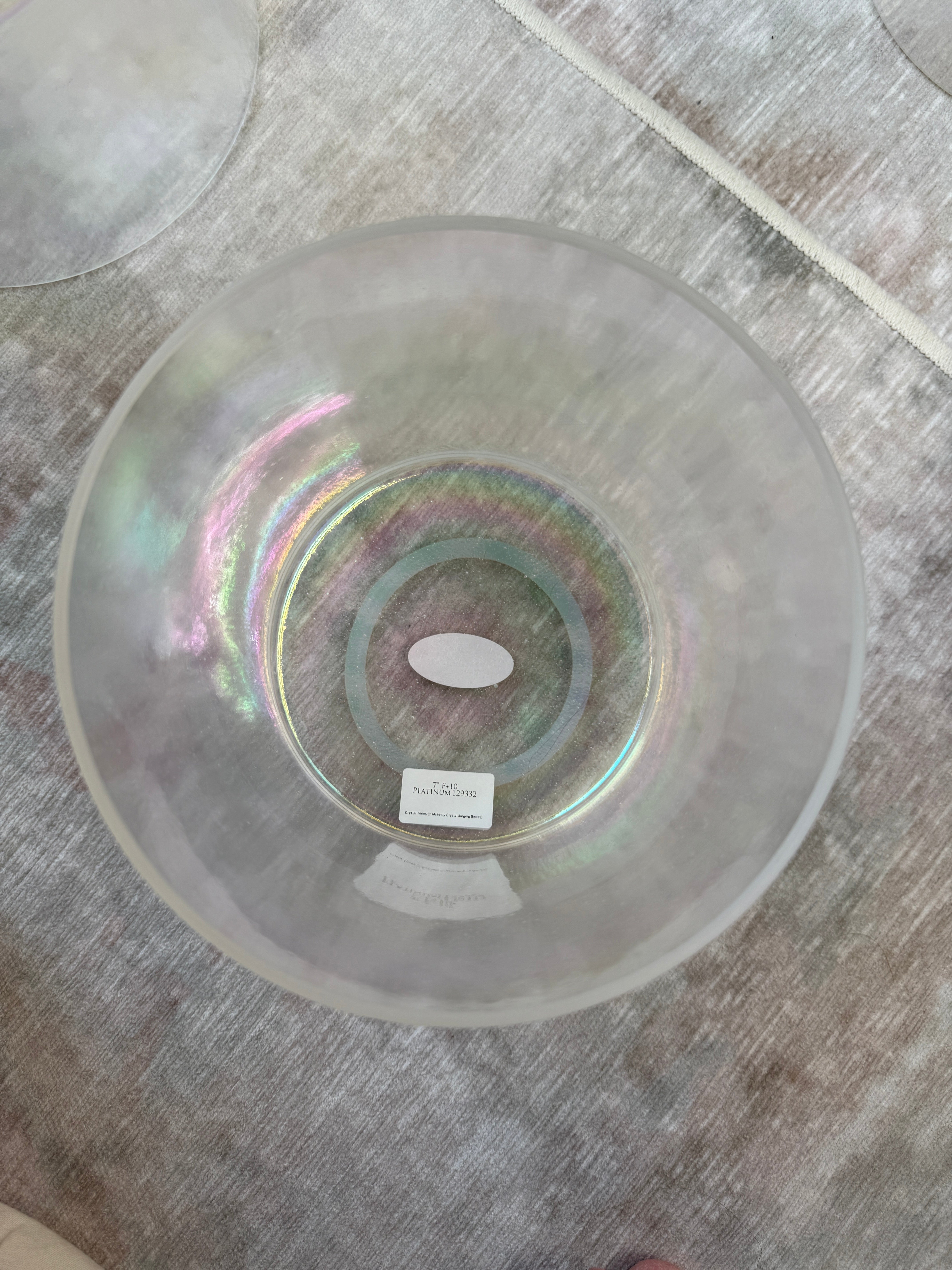 7" F+10 Platinum 129332 Crystal Tones® Alchemy Singing Bowl