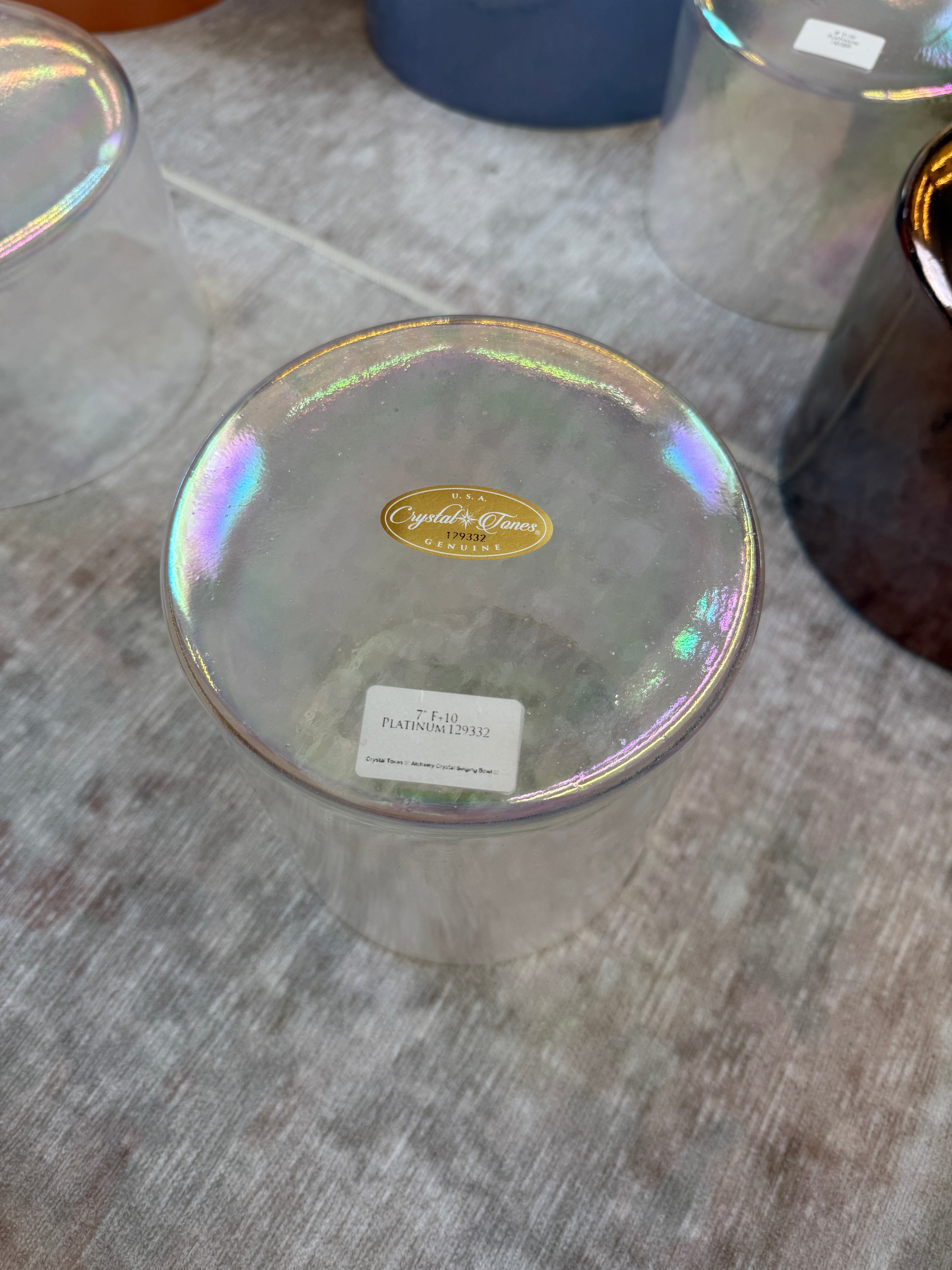 7" F+10 Platinum 129332 Crystal Tones® Alchemy Singing Bowl