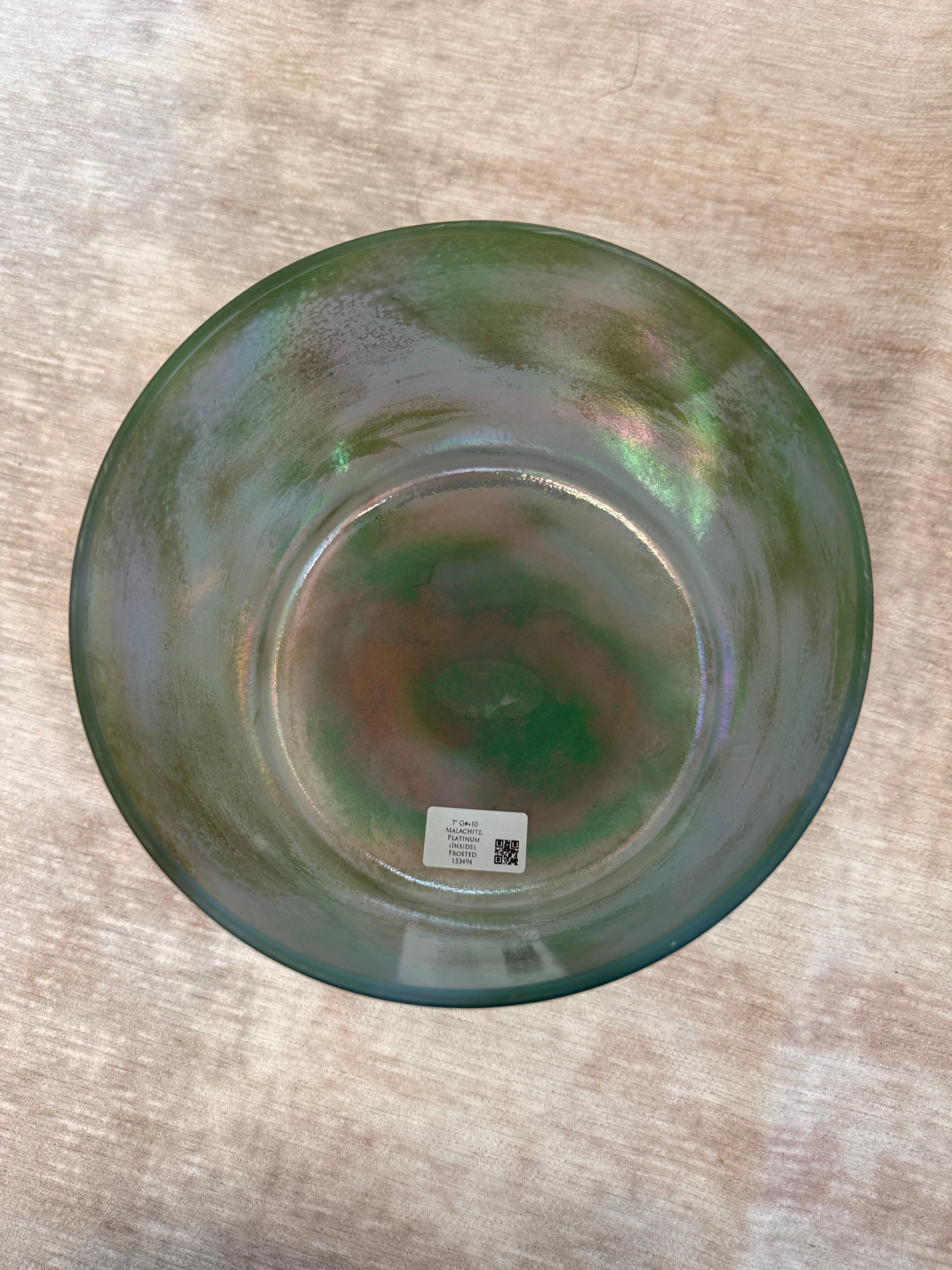 7" G#+10 Malachite, Platinum (Inside), Frosted 153494 Crystal Tones® Alchemy Singing Bowl