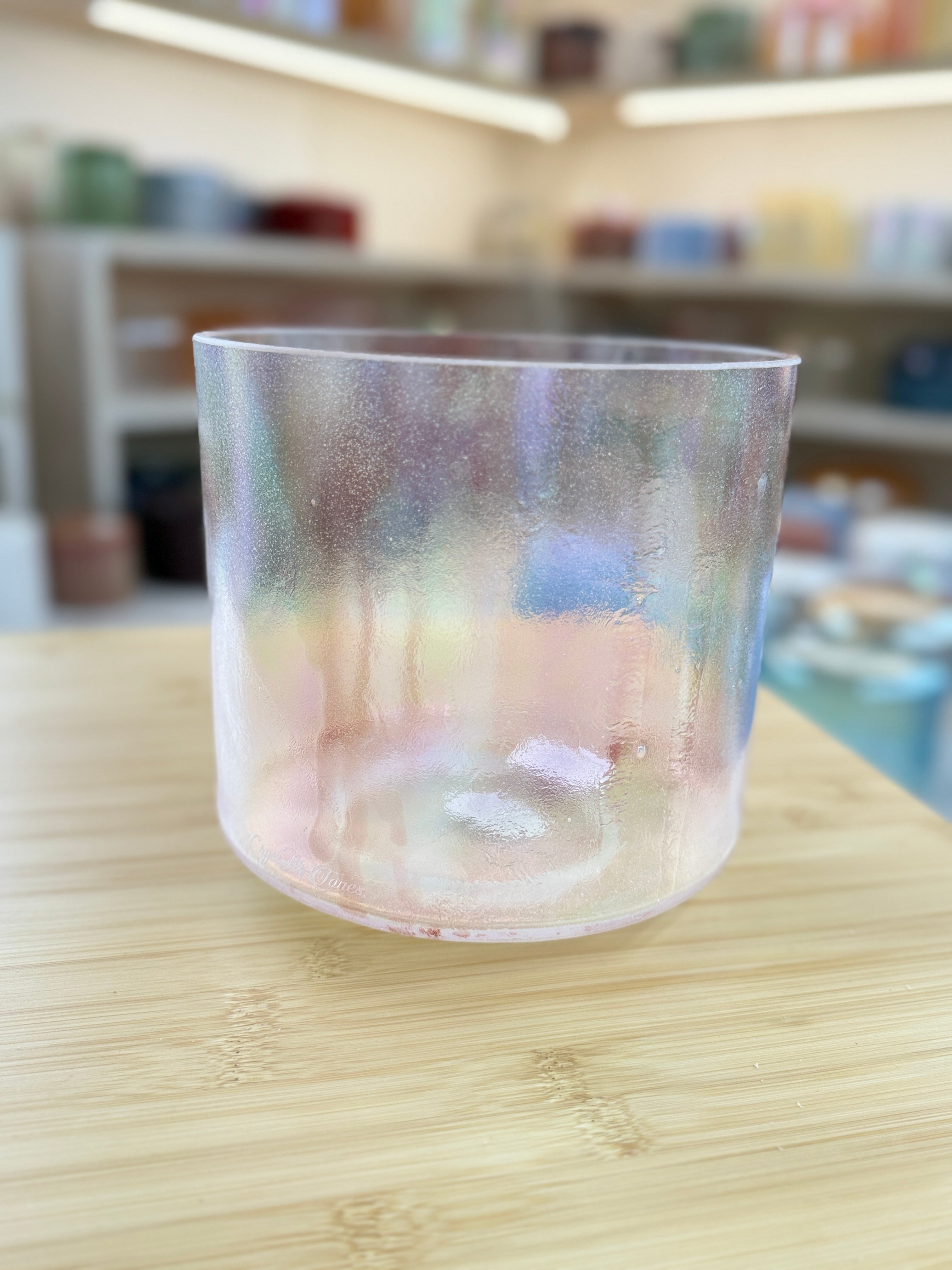 7" G#+20 Phenacite, Morganite, Platinum 160022 Crystal Tones® Alchemy Singing Bowl