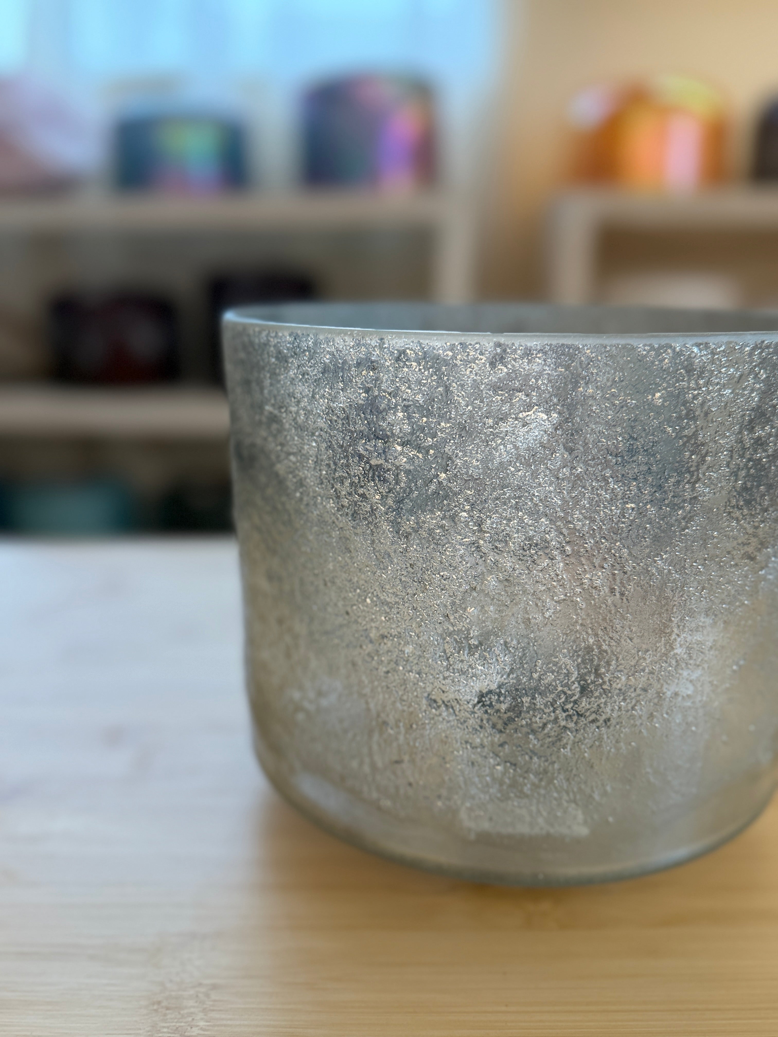 8" A-10 Lemurian Seed, Moldavite 148543 Crystal Tones® Alchemy Singing Bowl