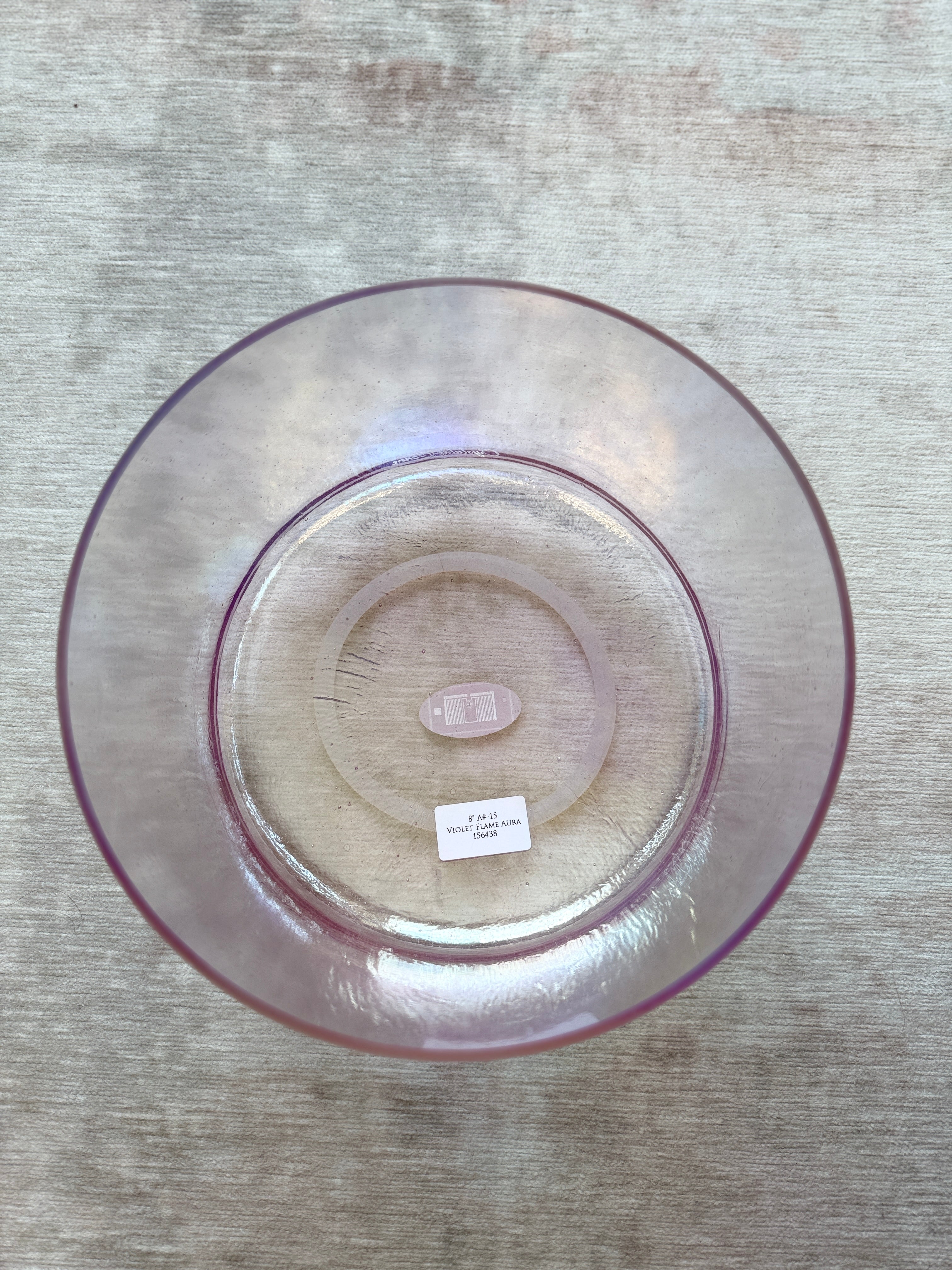 8" A#-15 Violet Flame Aura 156438 Crystal Tones® Alchemy Singing Bowl