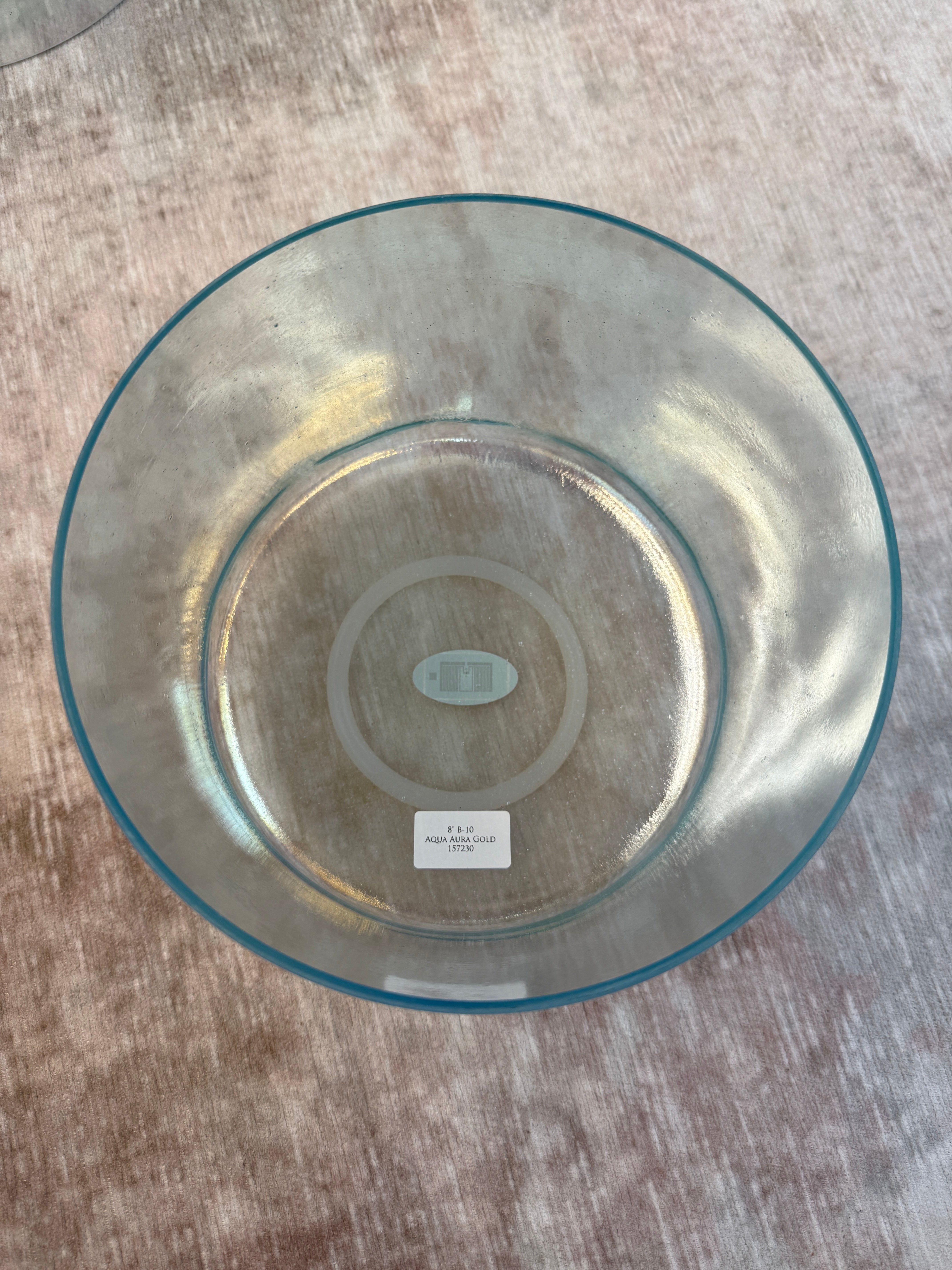 8" B-10 Aqua Aura Gold 157230 Crystal Tones® Alchemy Singing Bowl