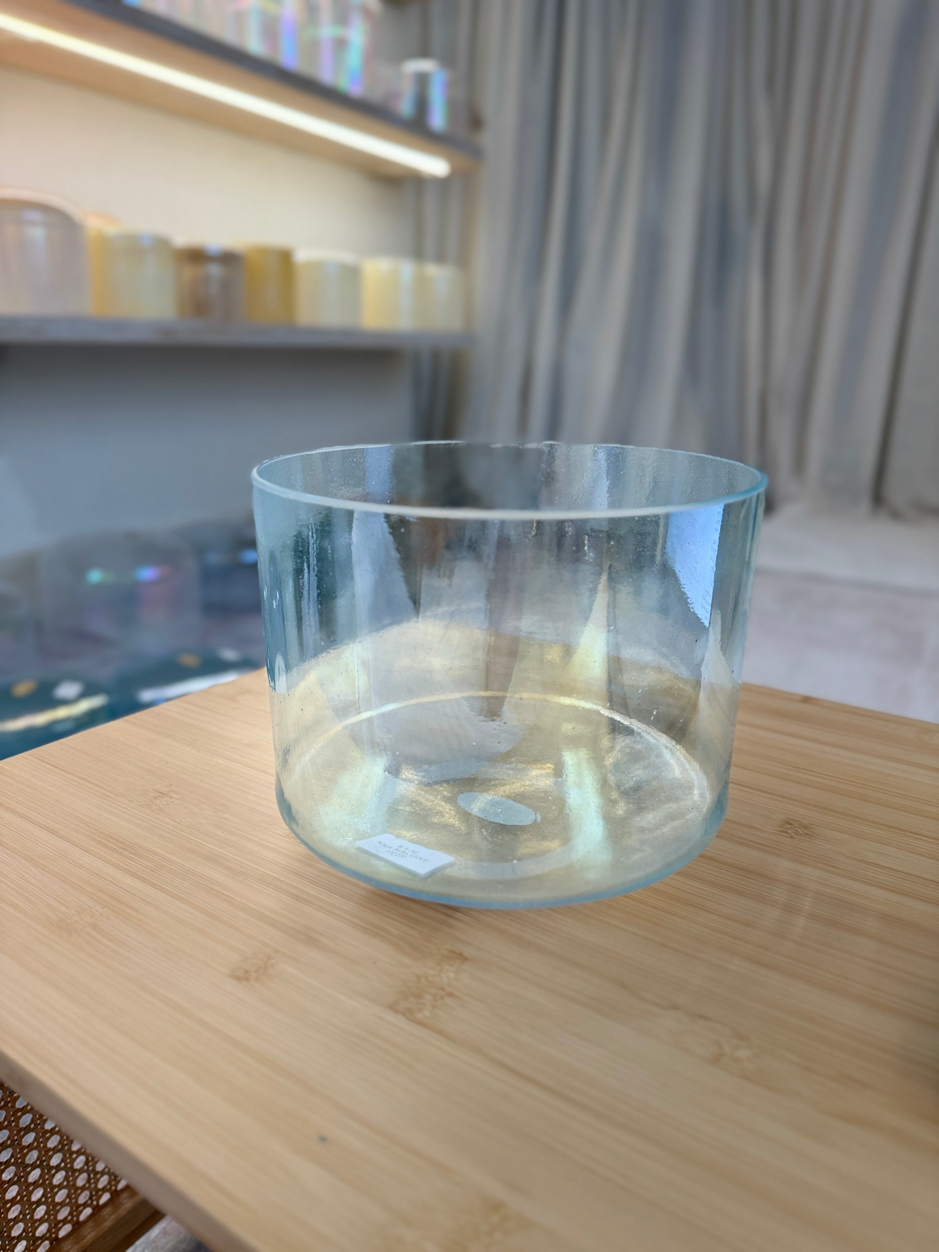 8" B-10 Aqua Aura Gold 157230 Crystal Tones® Alchemy Singing Bowl