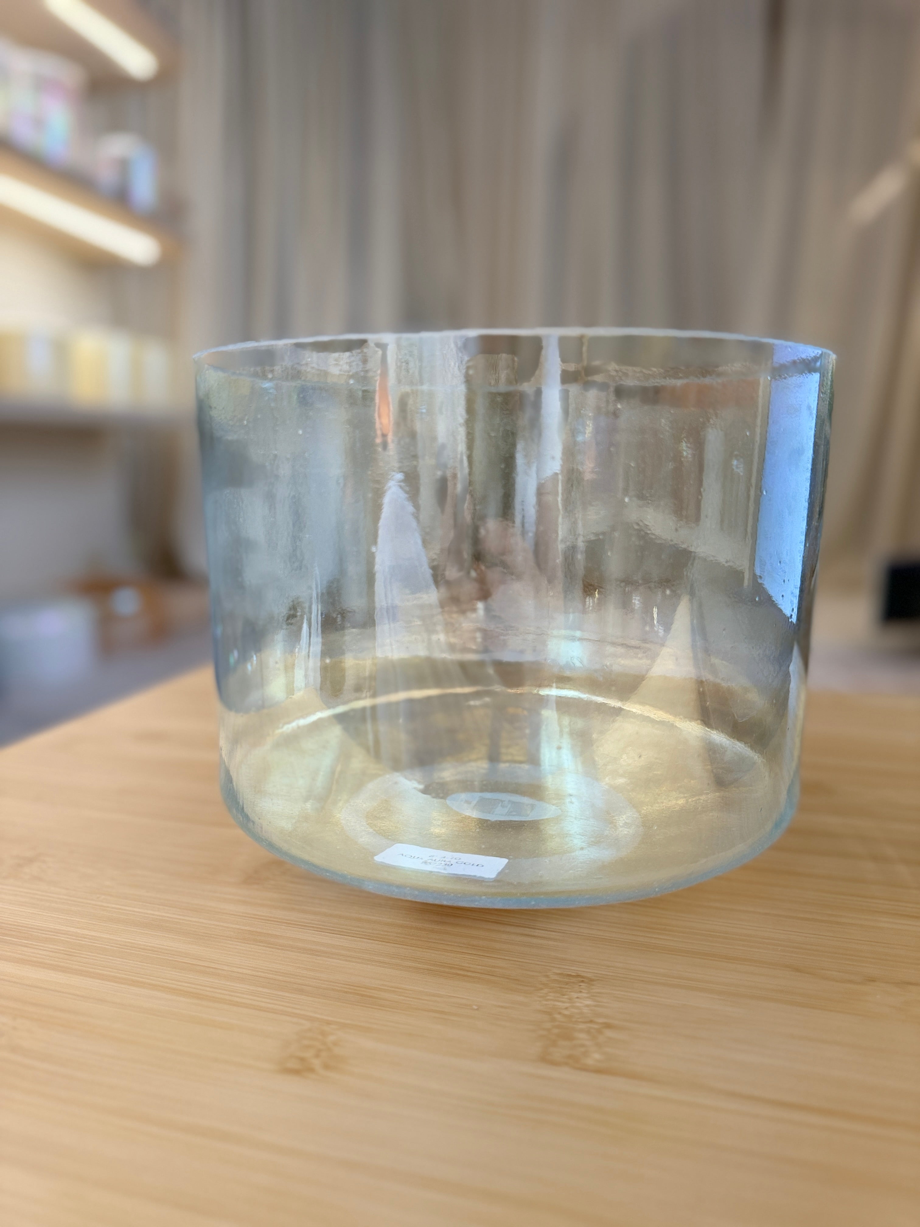 8" B-10 Aqua Aura Gold 157230 Crystal Tones® Alchemy Singing Bowl