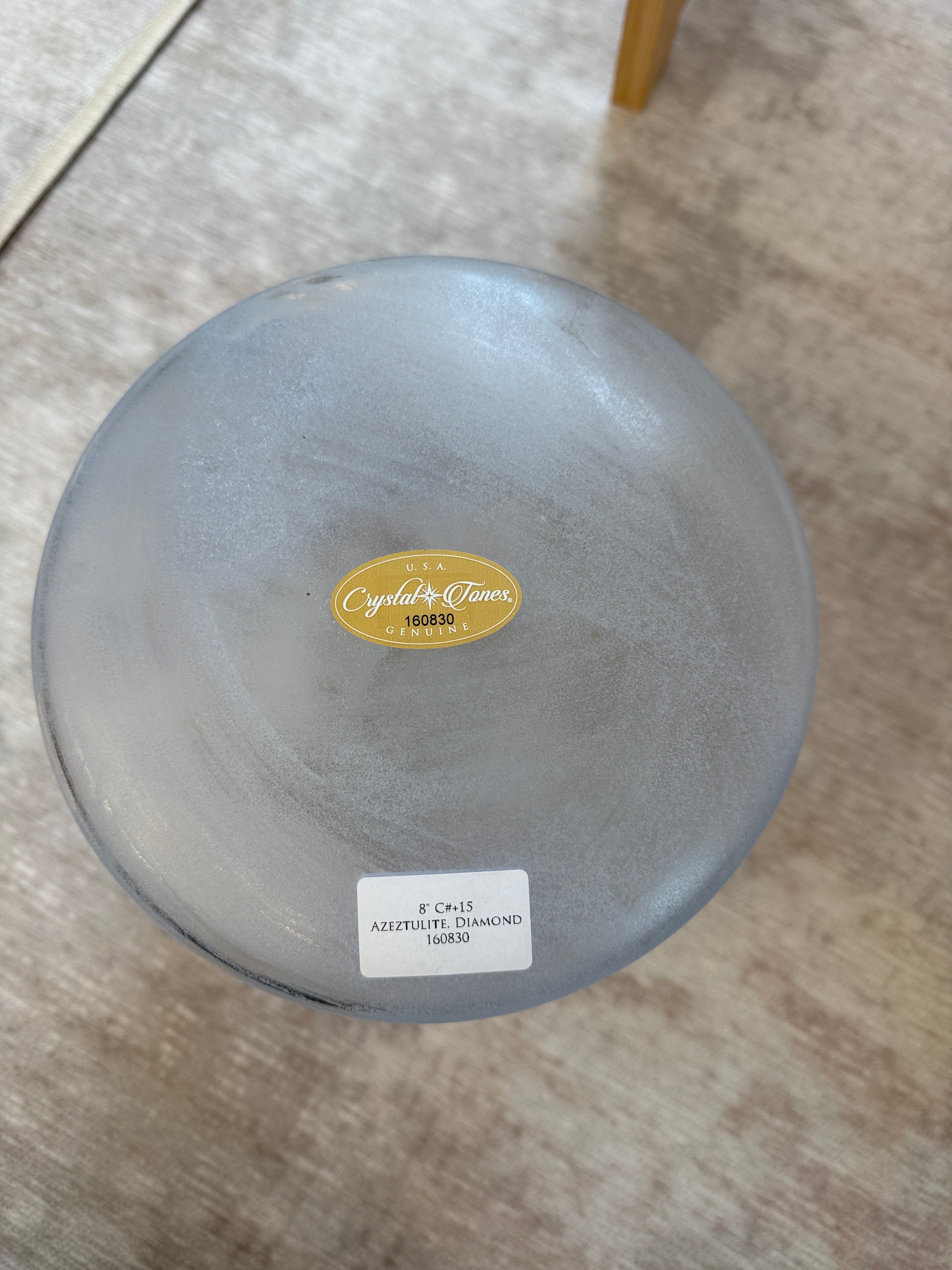 8" C#+15 Azeztulite, Diamond 160830 Crystal Tones® Alchemy Singing Bowl