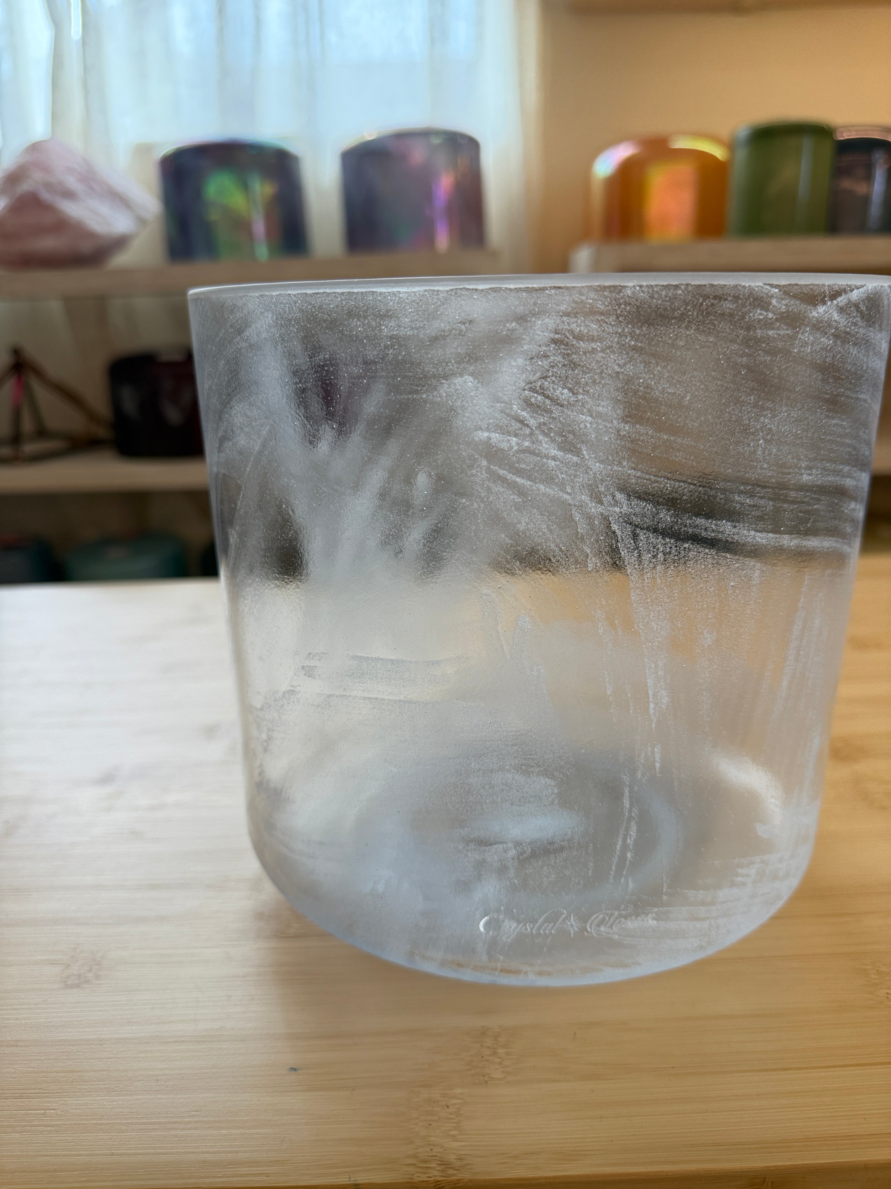 8" C#+15 Azeztulite, Diamond 160830 Crystal Tones® Alchemy Singing Bowl