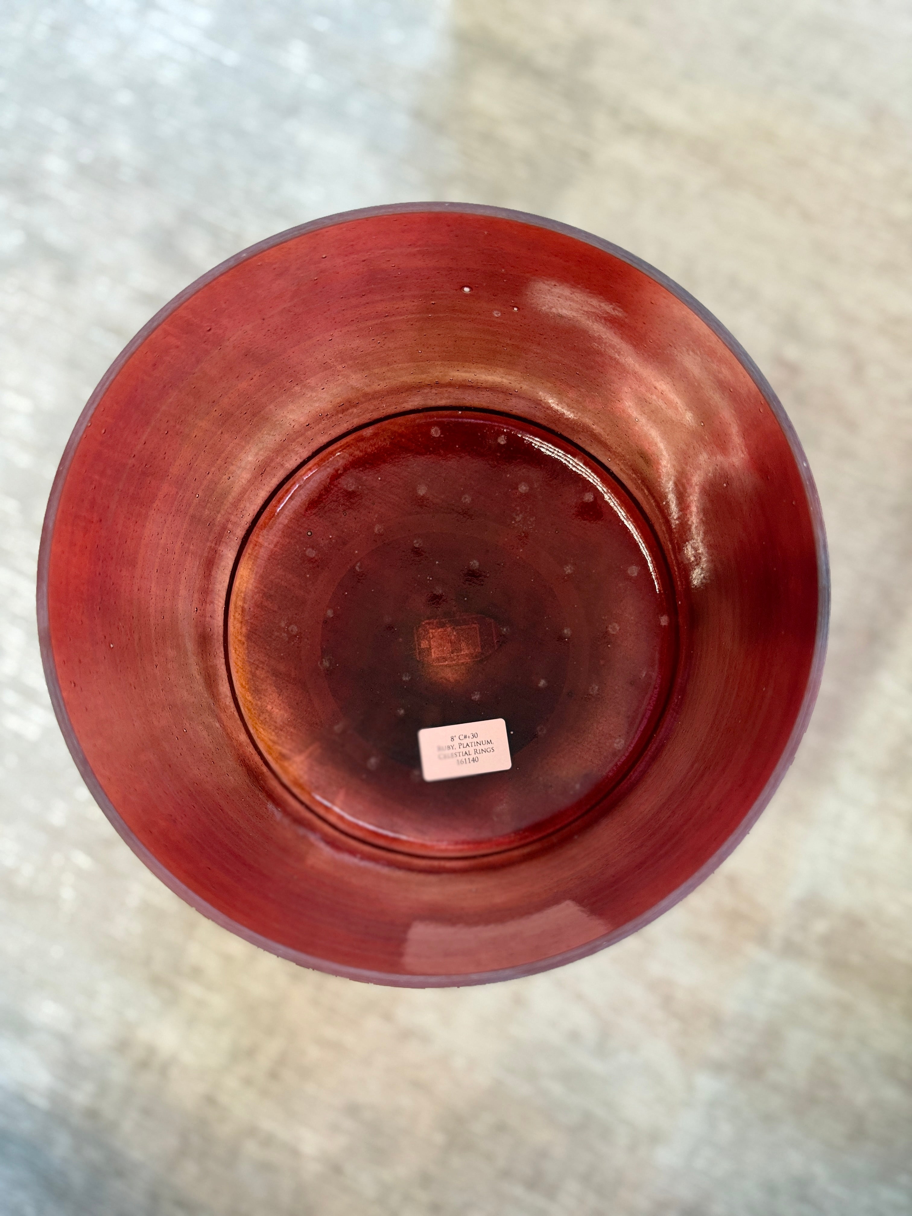 8" C#+30 Ruby, Platinum, Celestial Rings 161140 Crystal Tones® Alchemy Singing Bowl