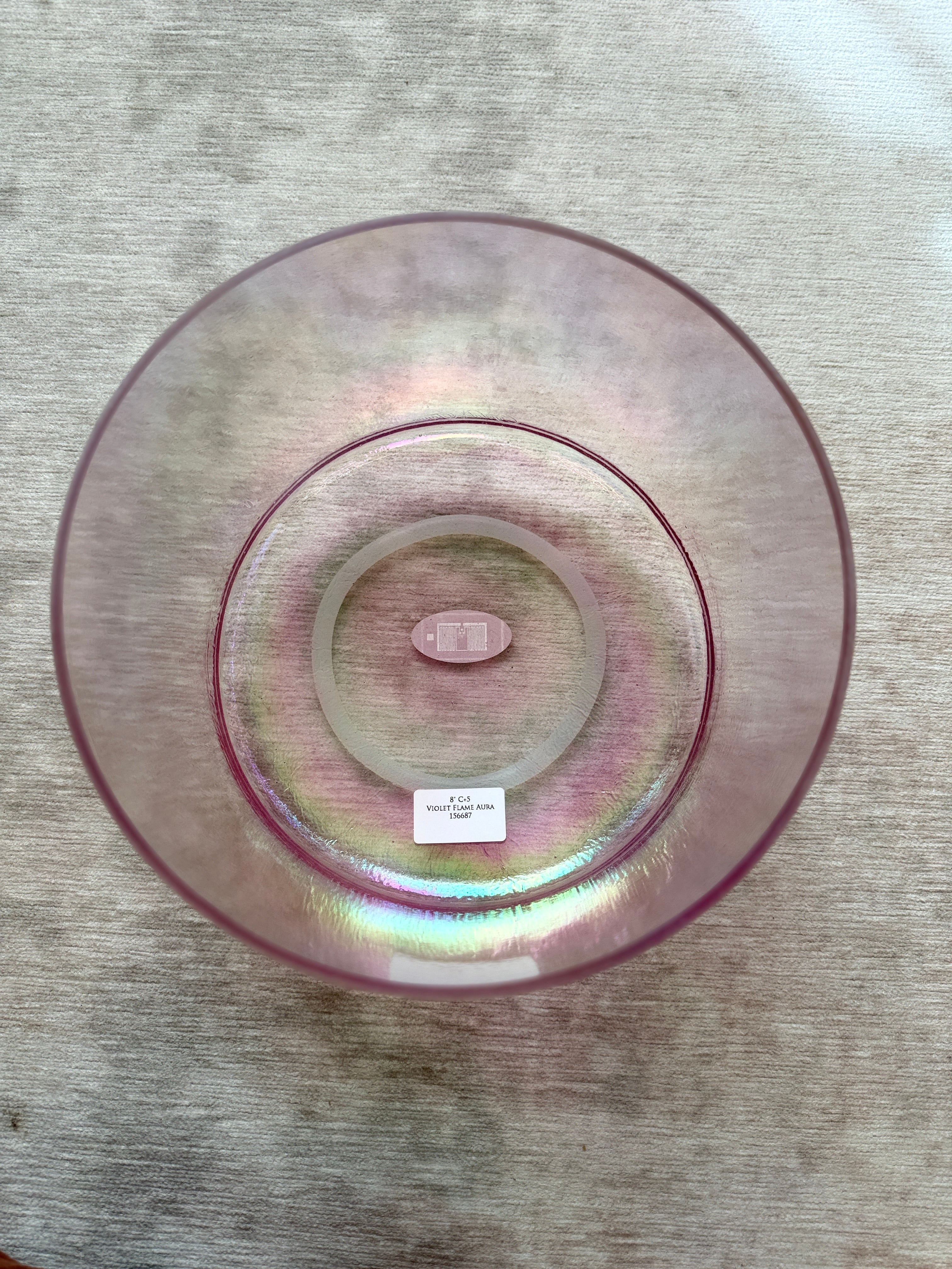 8" C+5 Violet Flame Aura 156687 Crystal Tones® Alchemy Singing Bowl