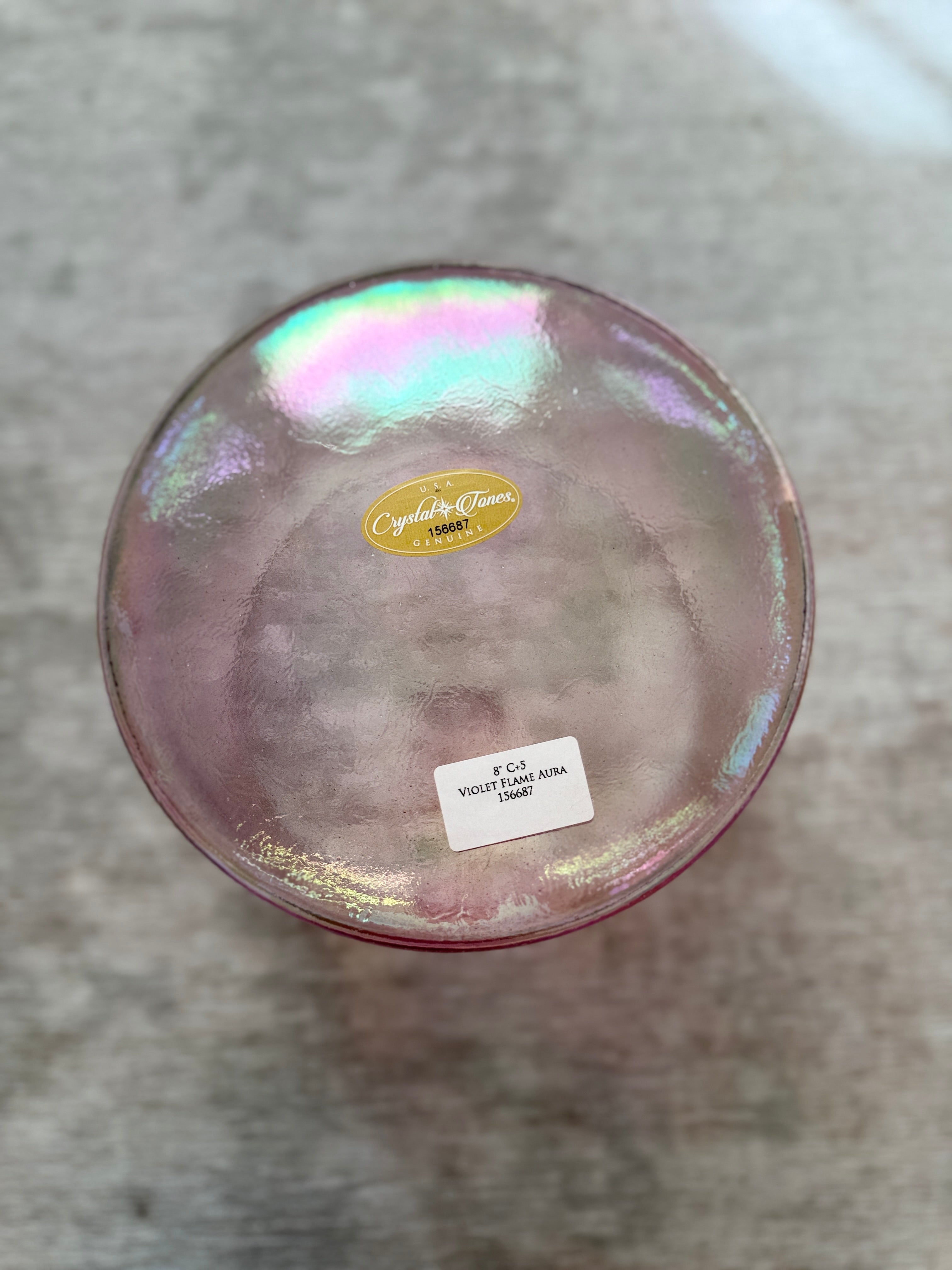 8" C+5 Violet Flame Aura 156687 Crystal Tones® Alchemy Singing Bowl