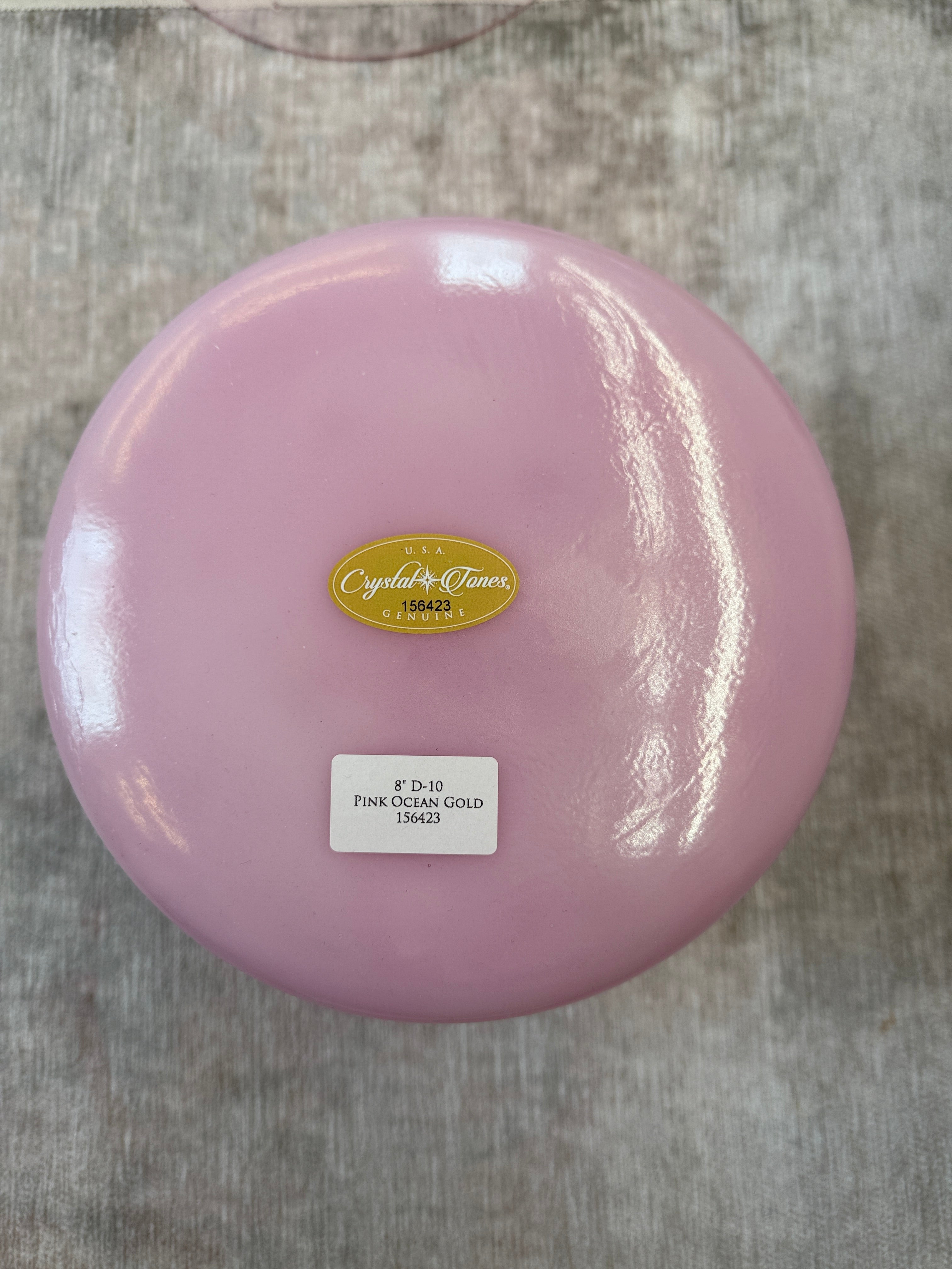 8" D-10 Pink Ocean Gold 156423 Crystal Tones® Alchemy Singing Bowl