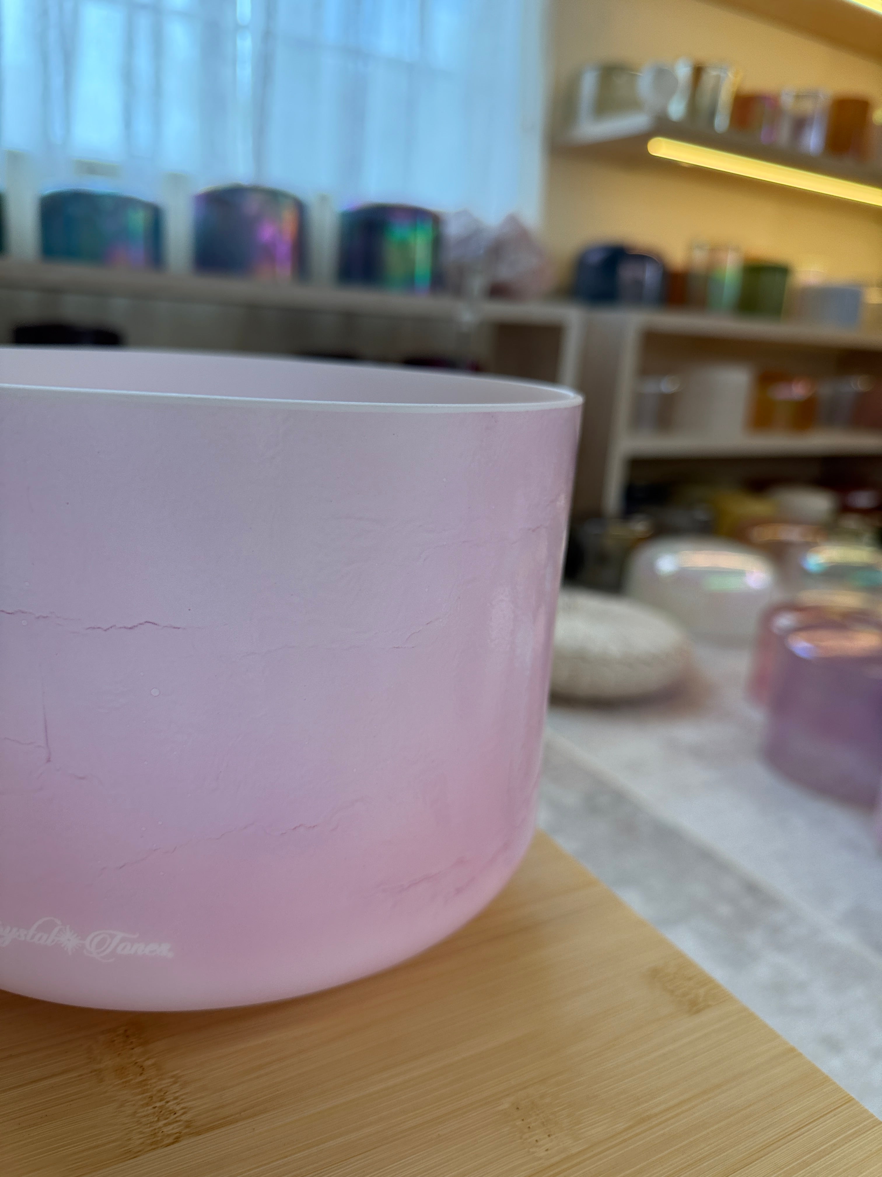 8" D-10 Pink Ocean Gold 156423 Crystal Tones® Alchemy Singing Bowl