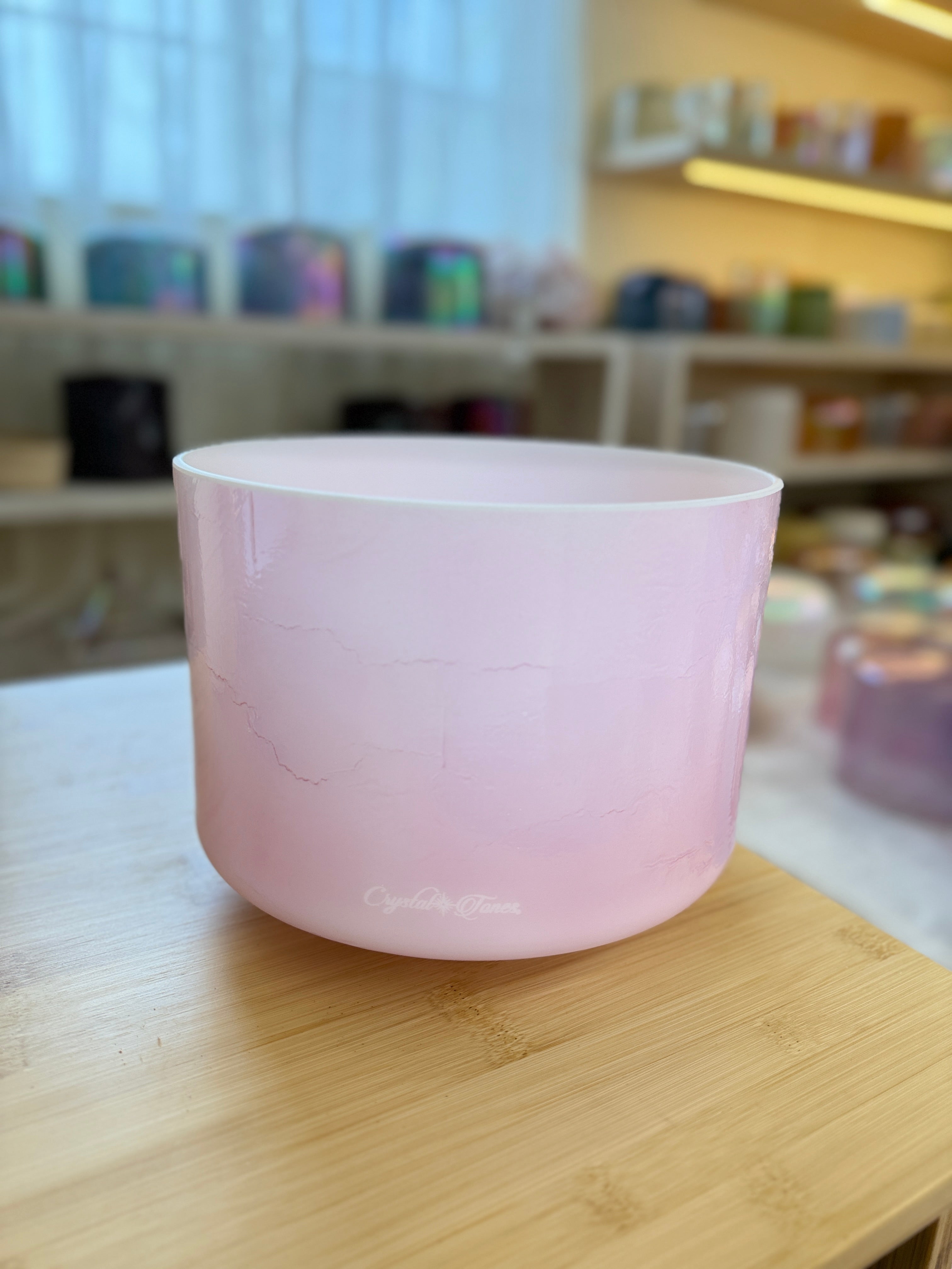 8" D-10 Pink Ocean Gold 156423 Crystal Tones® Alchemy Singing Bowl