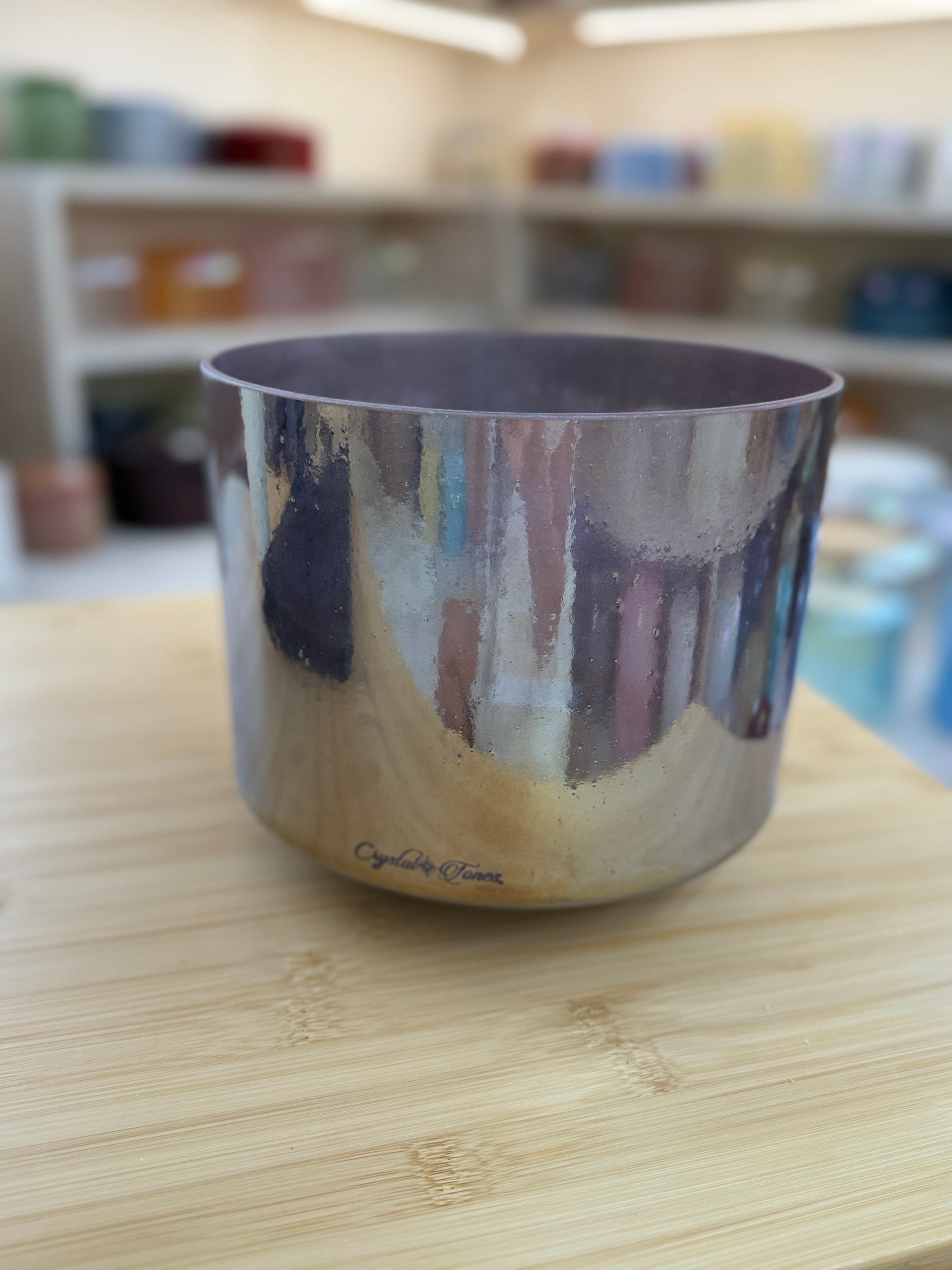 8" D-20 Amethyst, Palladium 158165 Crystal Tones Alchemy Singing Bowl