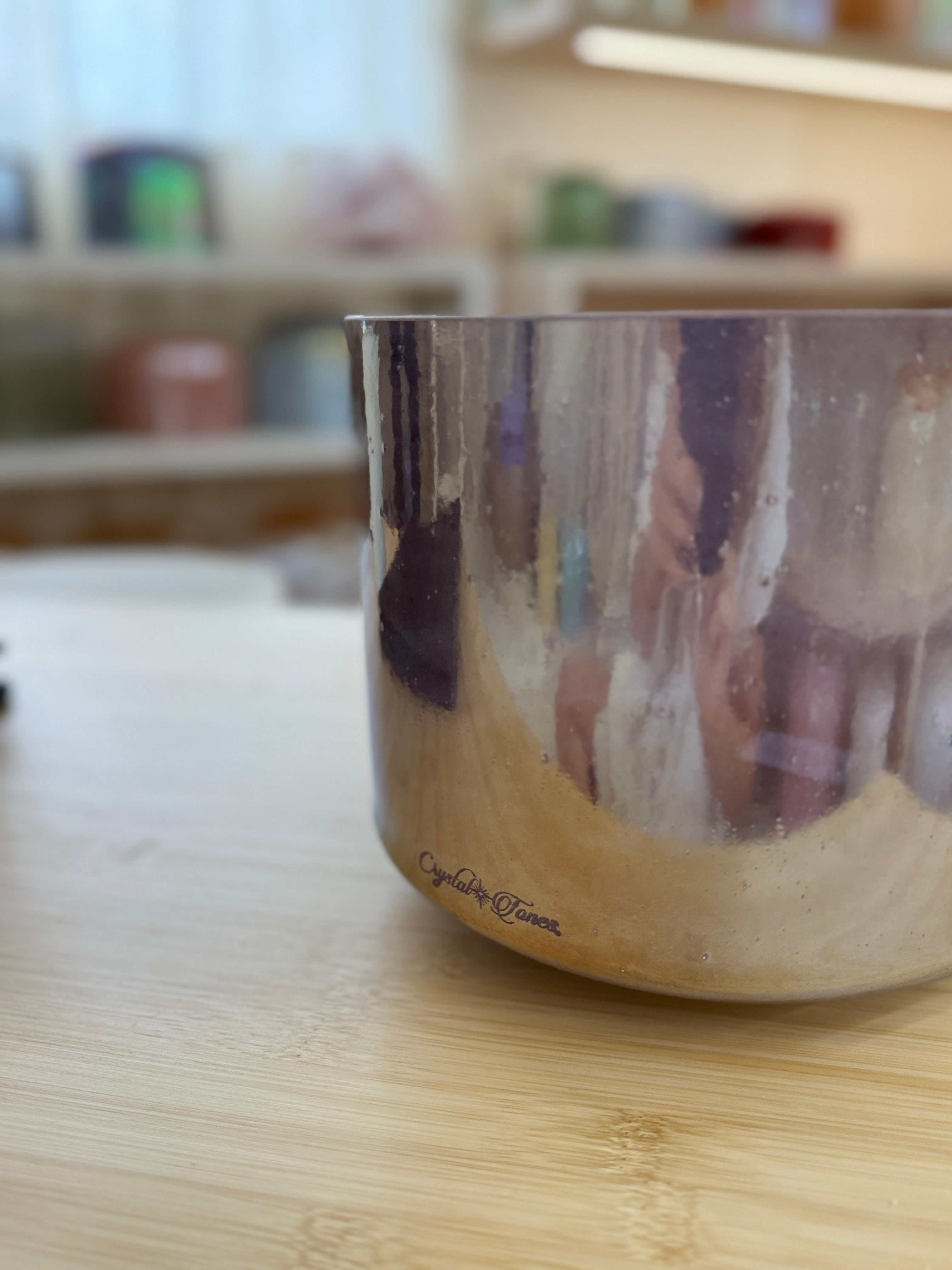 8" D-20 Amethyst, Palladium 158165 Crystal Tones Alchemy Singing Bowl